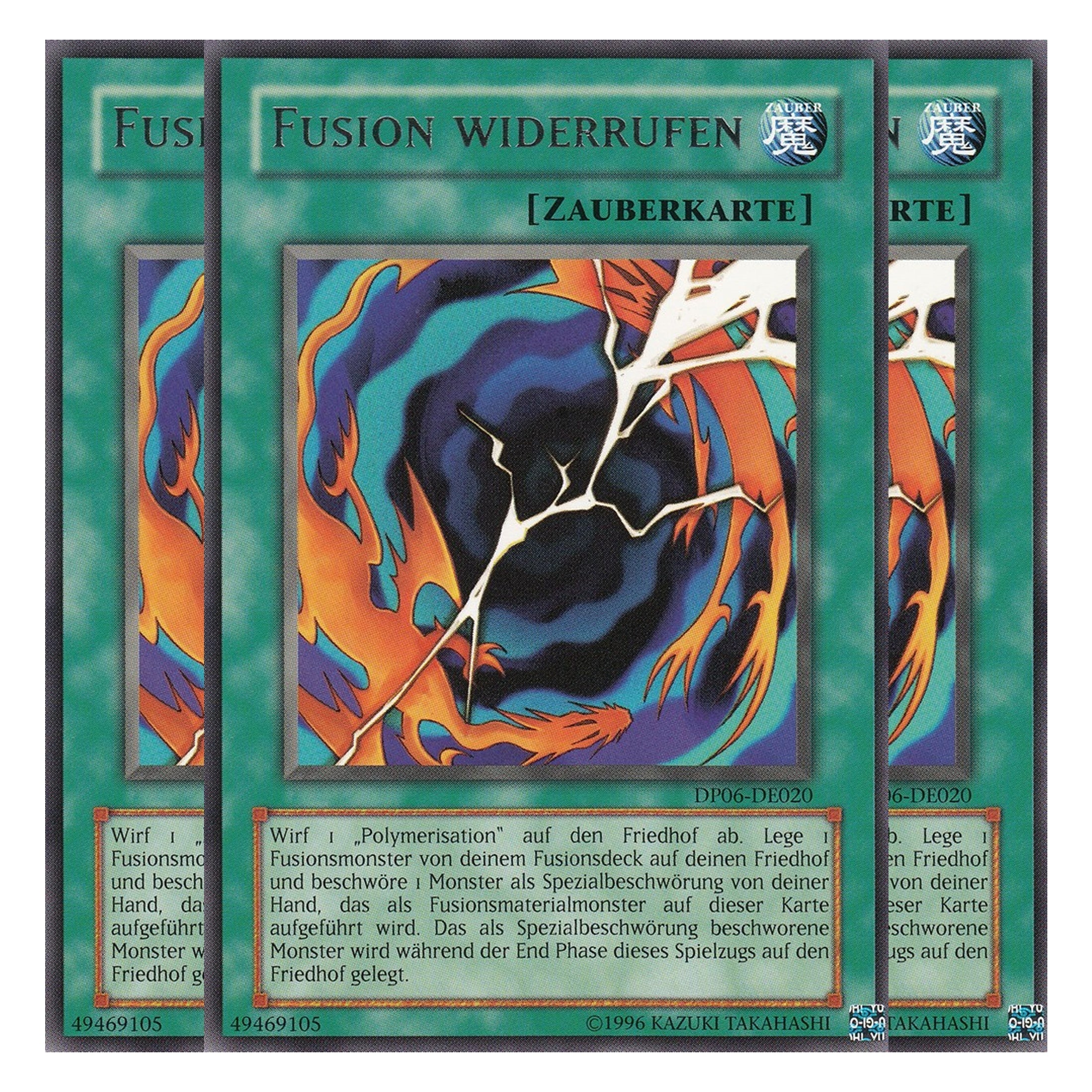Fusion widerrufen - DP06-DE020 - Rare - Deutsch - Unlimitiert - Duelist Pack: Jaden Yuki 3 - Playset (3 Kopien)