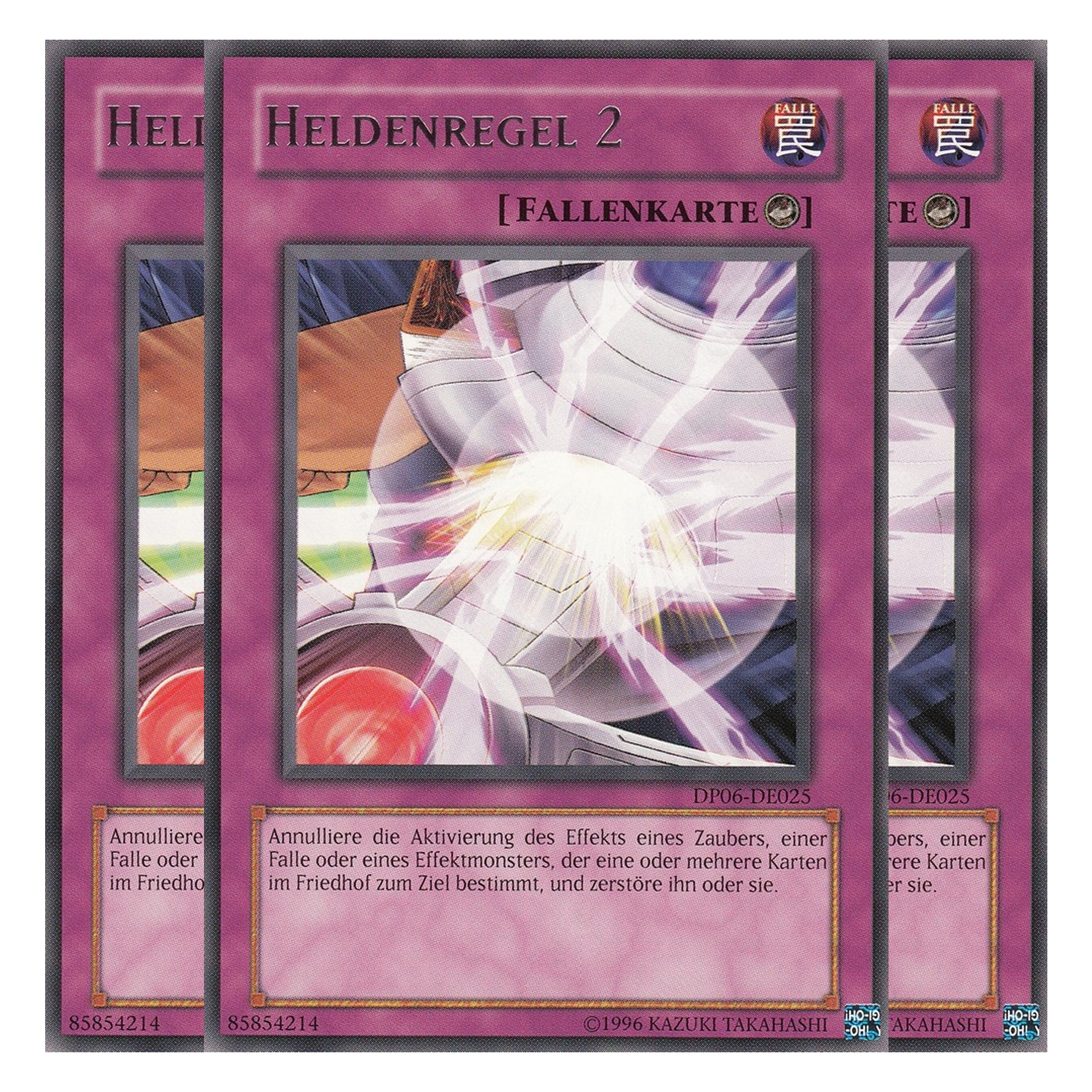 Heldenregel 2 - DP06-DE025 - Rare - Deutsch - Unlimitiert - Duelist Pack: Jaden Yuki 3 - Playset (3 Kopien)
