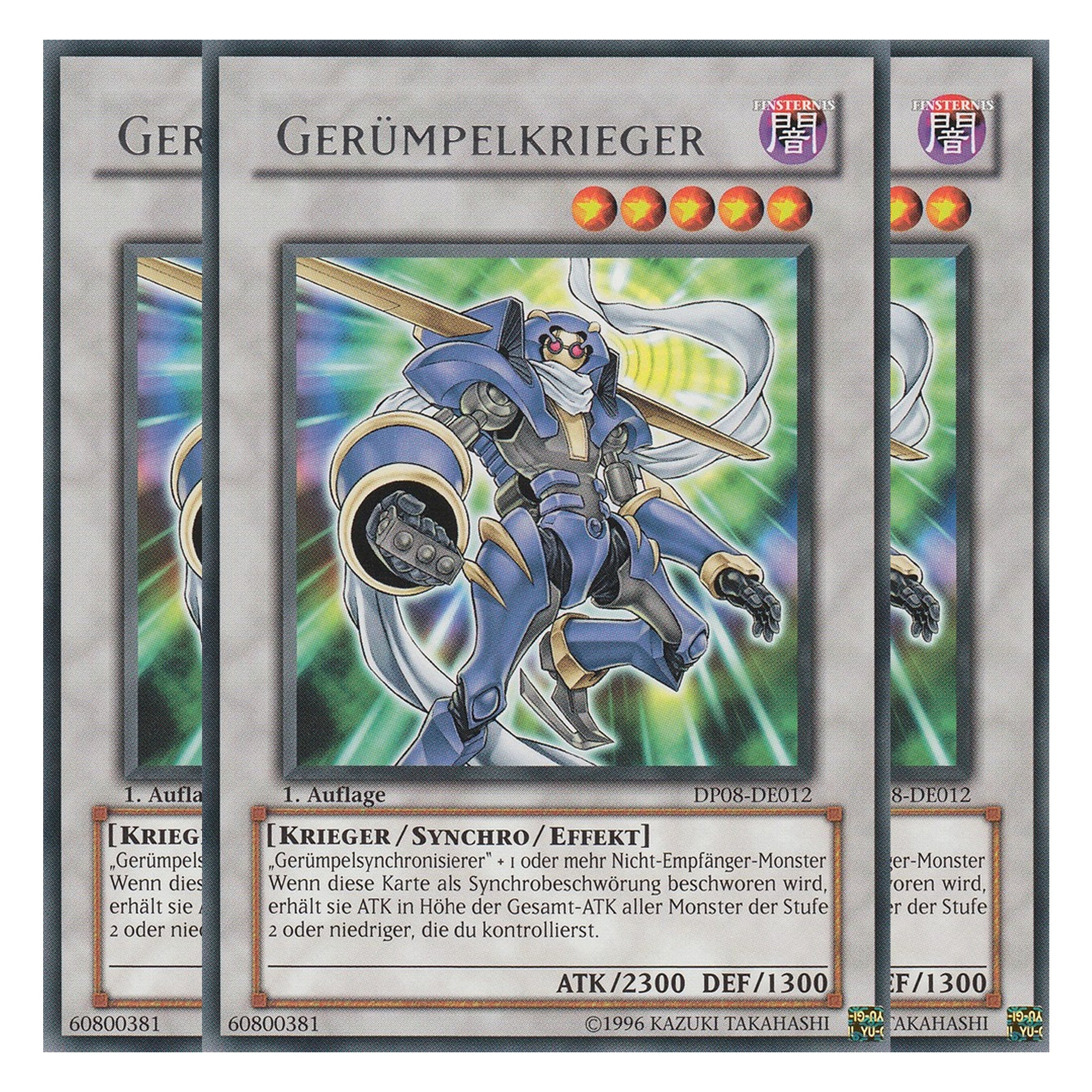 Gerümpelkrieger - DP08-DE012 - Rare - Deutsch - Unlimitiert - Duelist Pack: Yusei Fudo - Playset (3 Kopien)