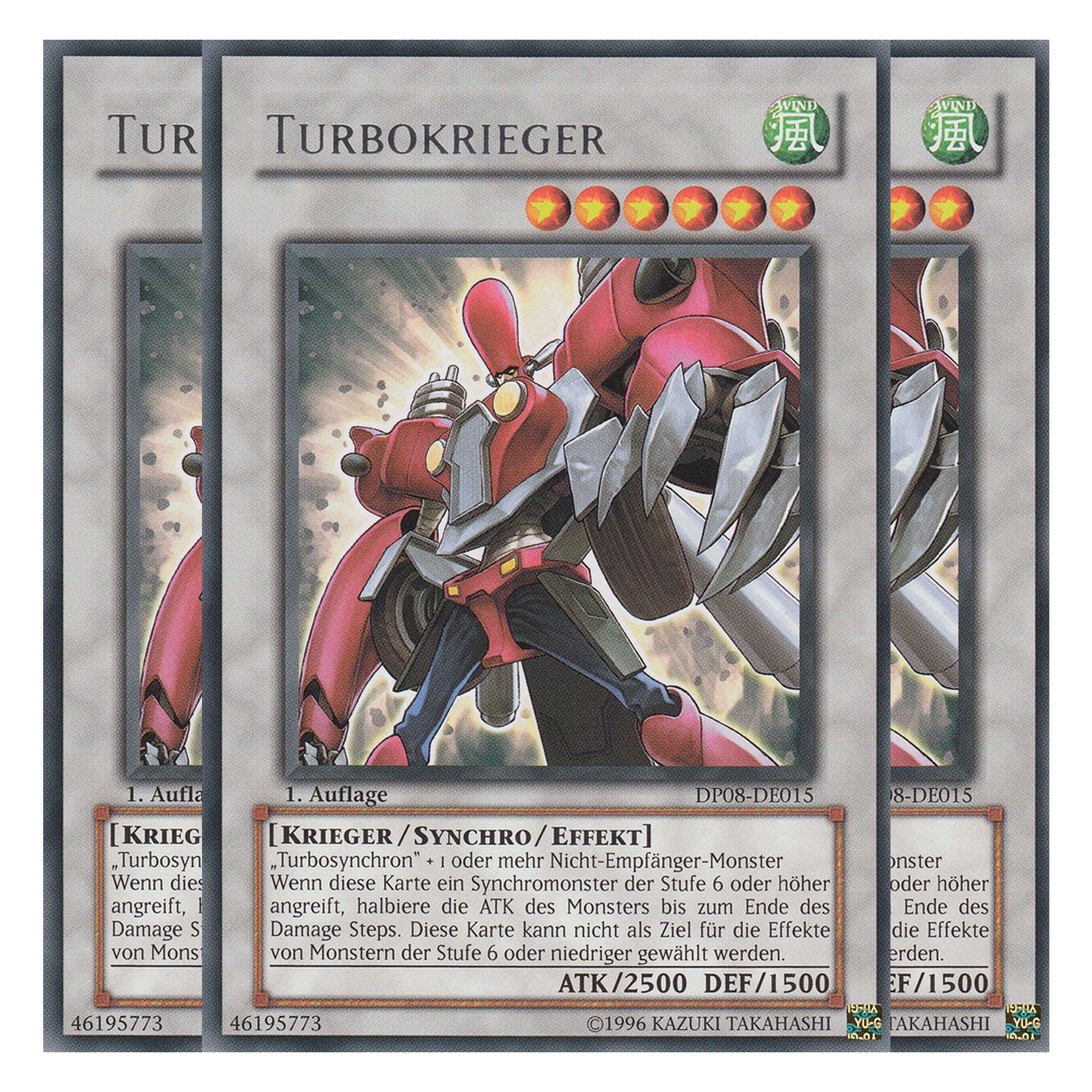 Turbokrieger - DP08-DE015 - Rare - Deutsch - Unlimitiert - Duelist Pack: Yusei Fudo - Playset (3 Kopien)