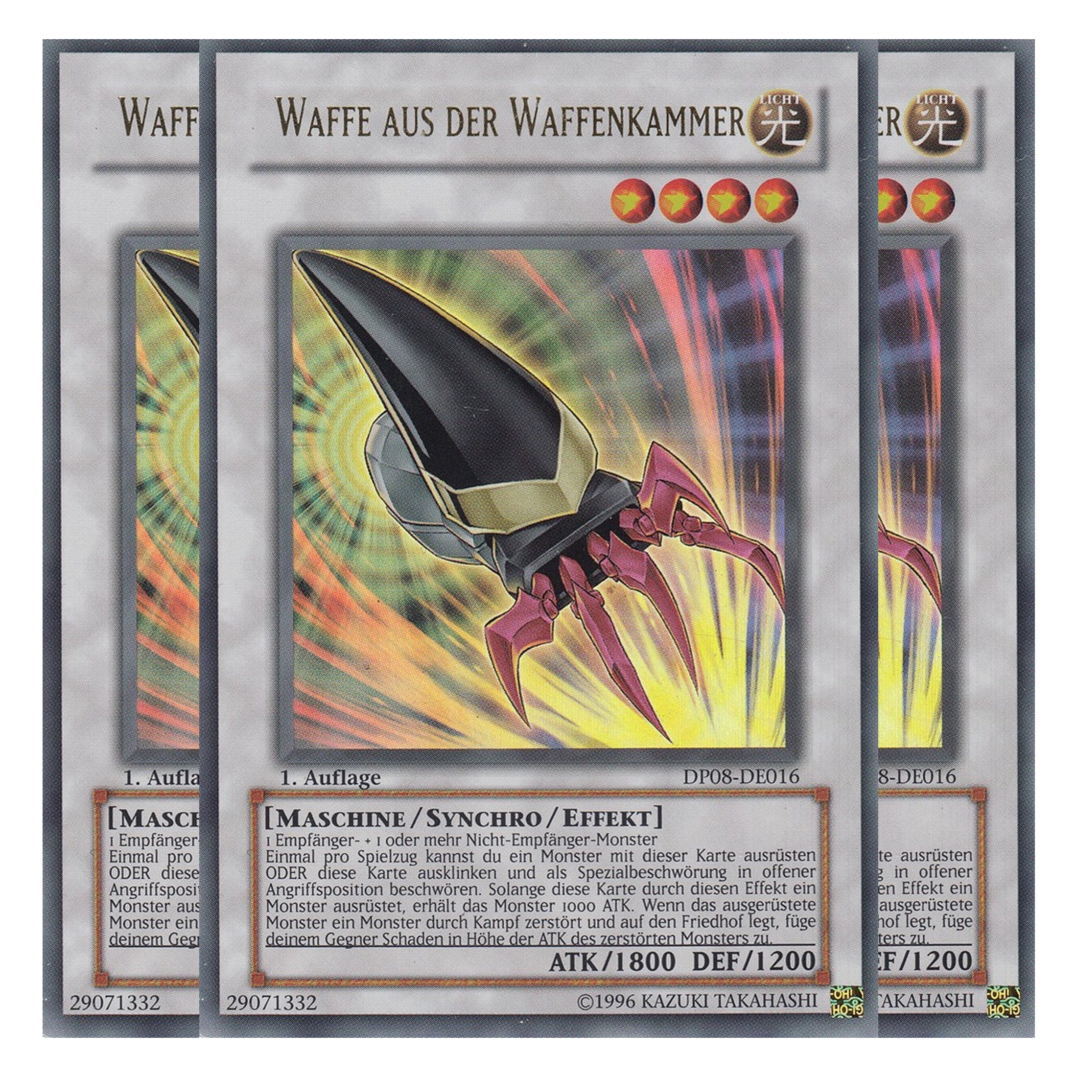 Waffe aus der Waffenkammer - DP08-DE016 - Ultra Rare - Deutsch - Unlimitiert - Duelist Pack: Yusei Fudo - Playset (3 Kopien)