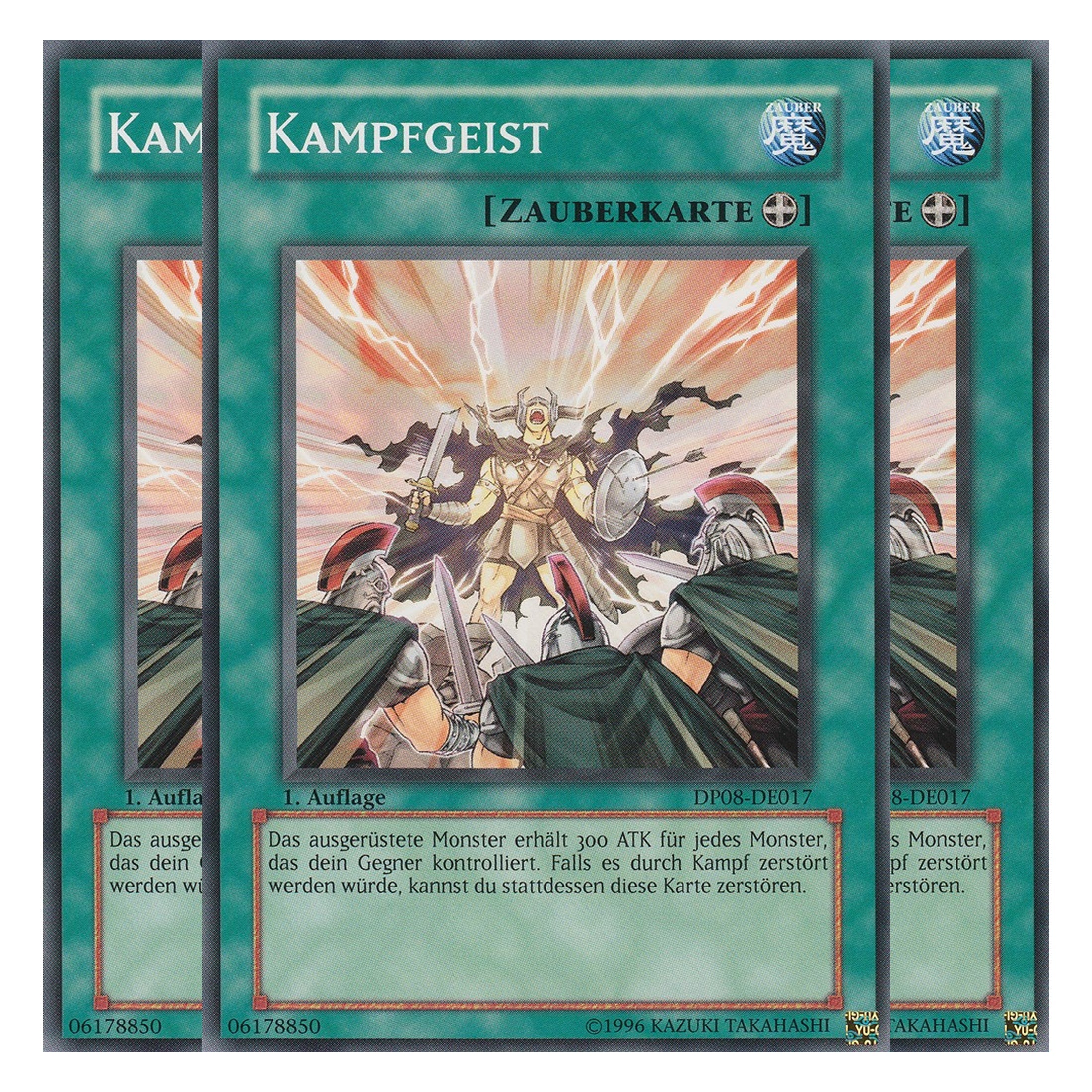 Kampfgeist - DP08-DE017 - Common - Deutsch - Unlimitiert - Duelist Pack: Yusei Fudo - Playset (3 Kopien)