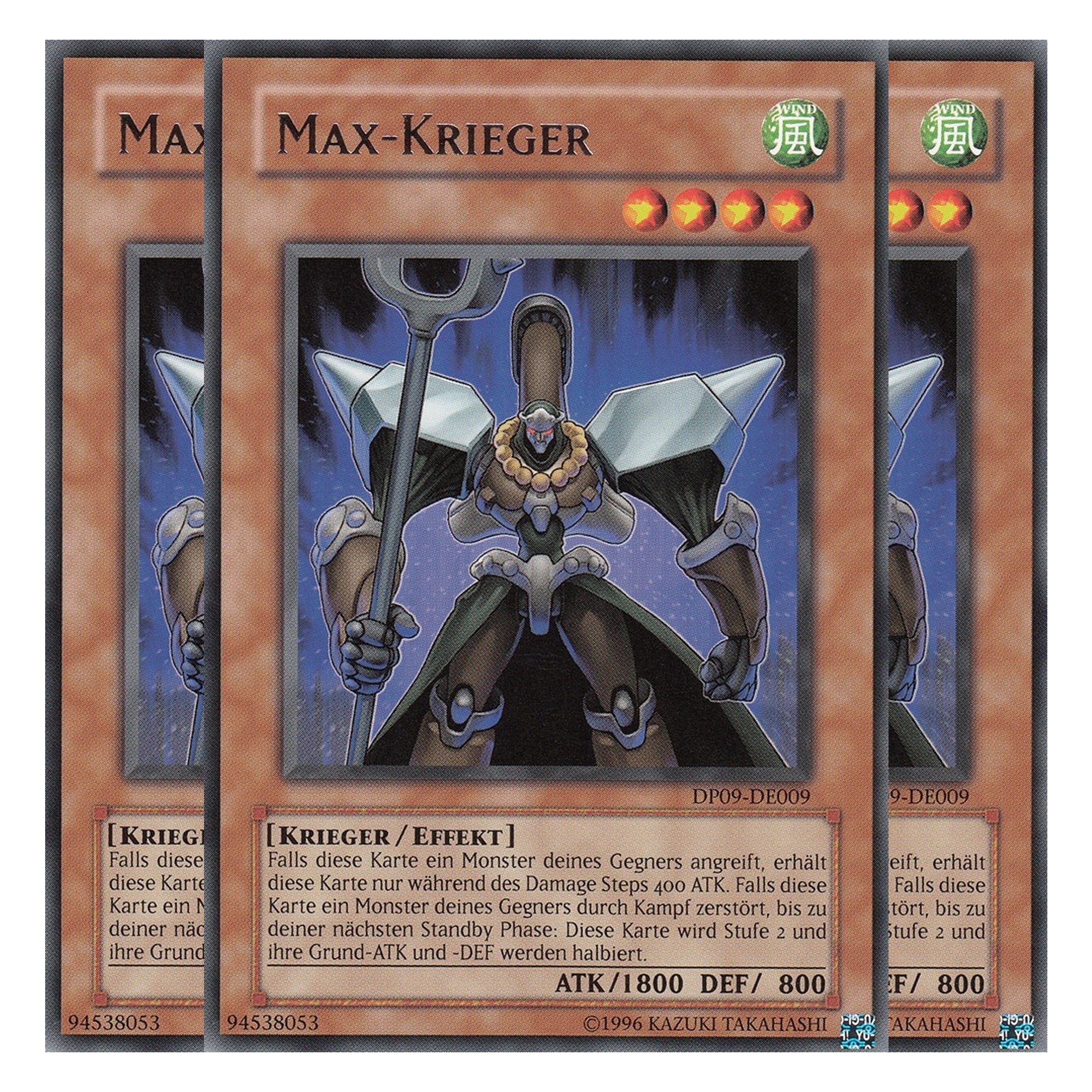 Max-Krieger - DP09-DE009 - Rare - Deutsch - Unlimitiert - Duelist Pack: Yusei Fudo 2 - Playset (3 Kopien)