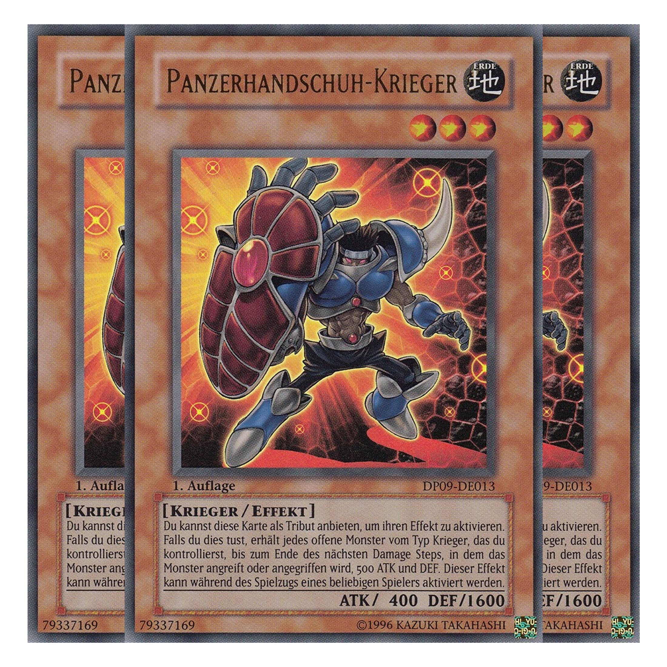 Panzerhandschuh-Krieger - DP09-DE013 - Ultra Rare - Deutsch - Unlimitiert - Duelist Pack: Yusei Fudo 2 - Playset (3 Kopien)