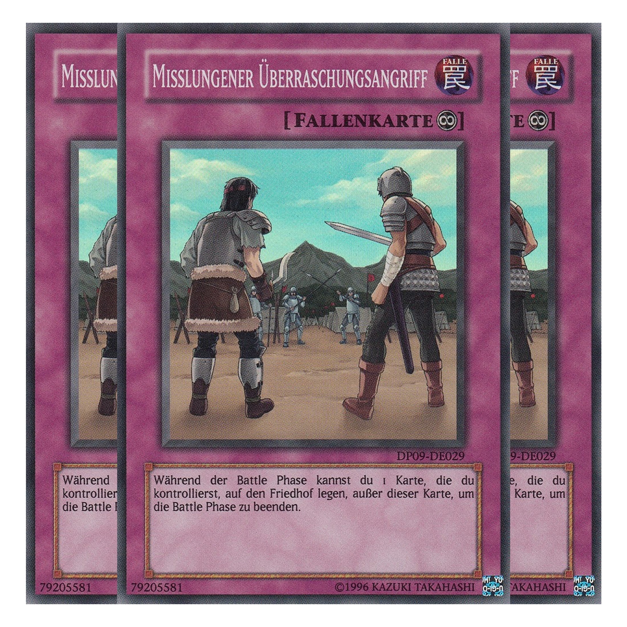 Misslungener Überraschungsangriff - DP09-DE029 - Super Rare - Deutsch - Unlimitiert - Duelist Pack: Yusei Fudo 2 - Playset (3 Kopien)