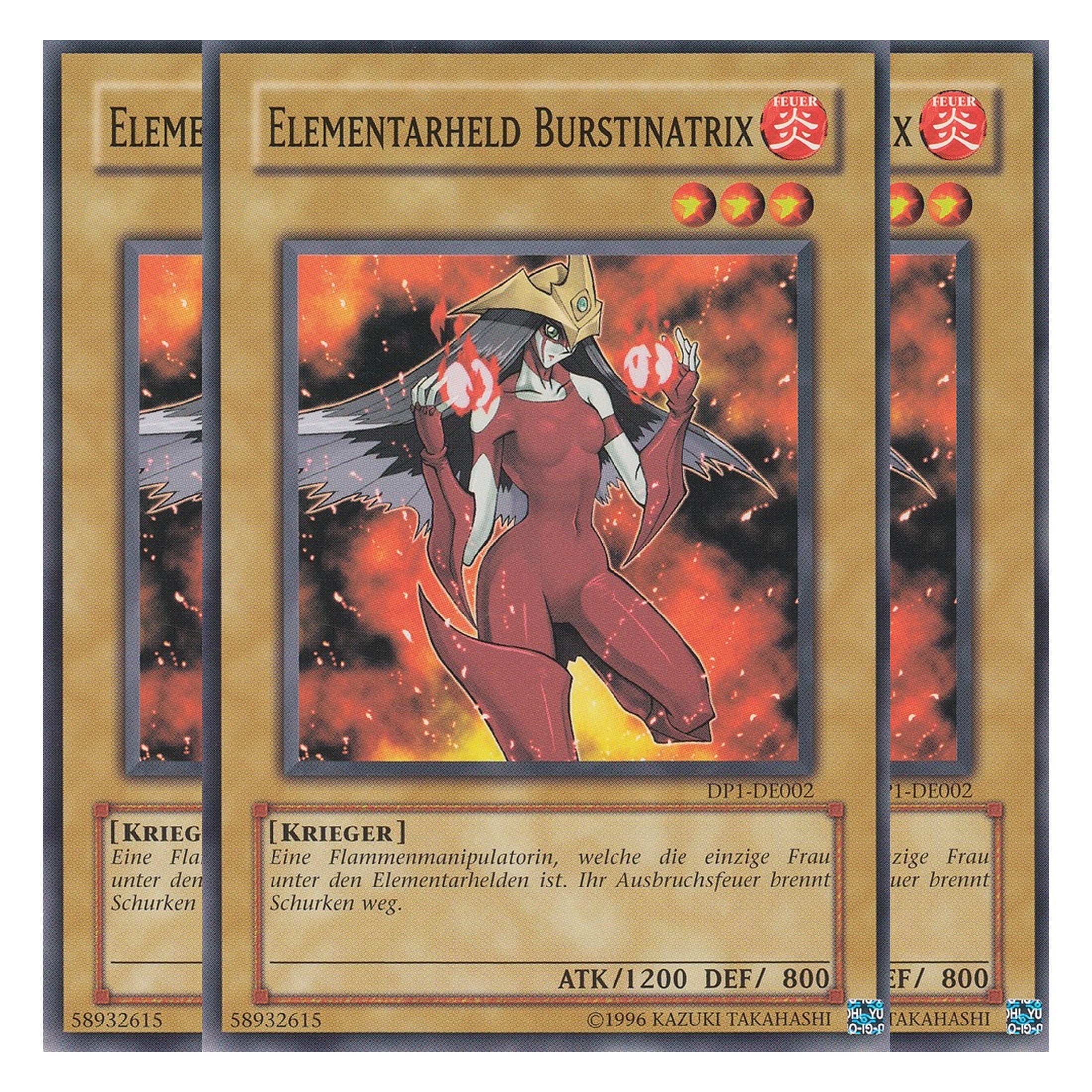 Elementarheld Burstinatrix - DP1-DE002 - Common - Deutsch - Unlimitiert - Duelist Pack: Jaden Yuki - Playset (3 Kopien)