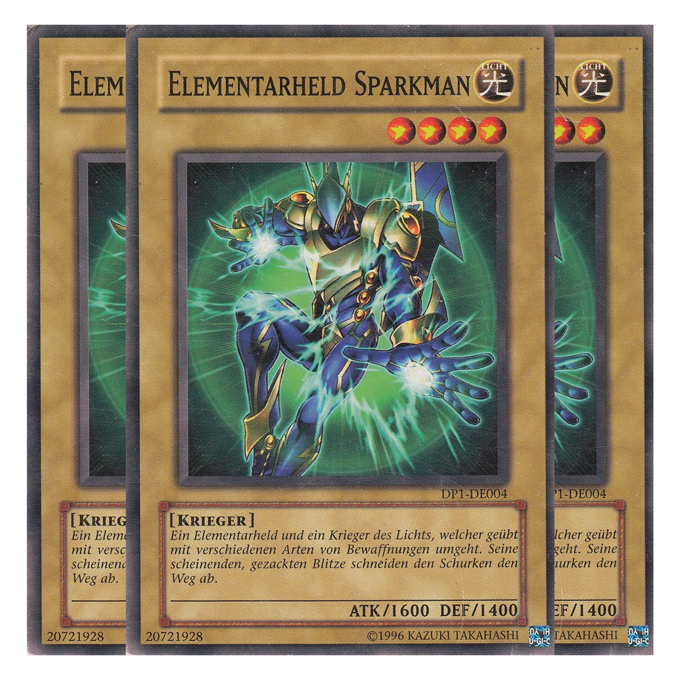 Elementarheld Sparkman - DP1-DE004 - Common - Deutsch - Unlimitiert - Duelist Pack: Jaden Yuki - Playset (3 Kopien)