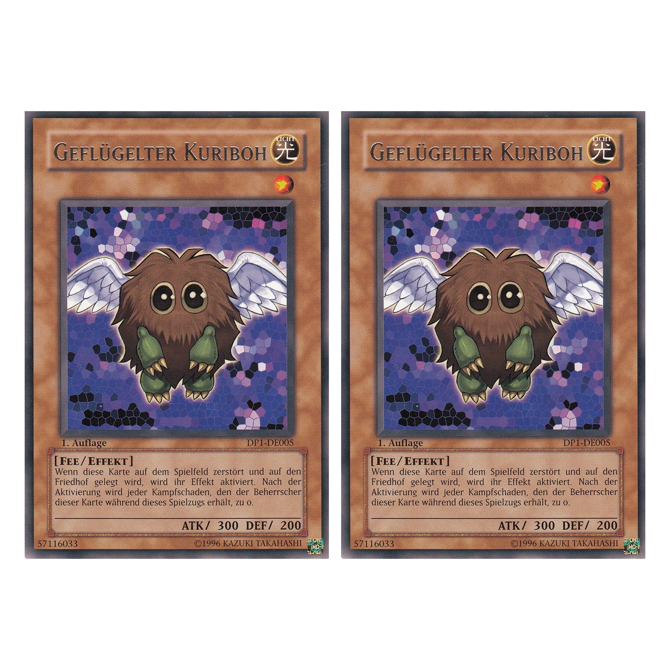 Geflügelter Kuriboh - DP1-DE005 - Rare - Deutsch - Unlimitiert - Duelist Pack: Jaden Yuki - Duo Set (2 Stück) - Yugioh
