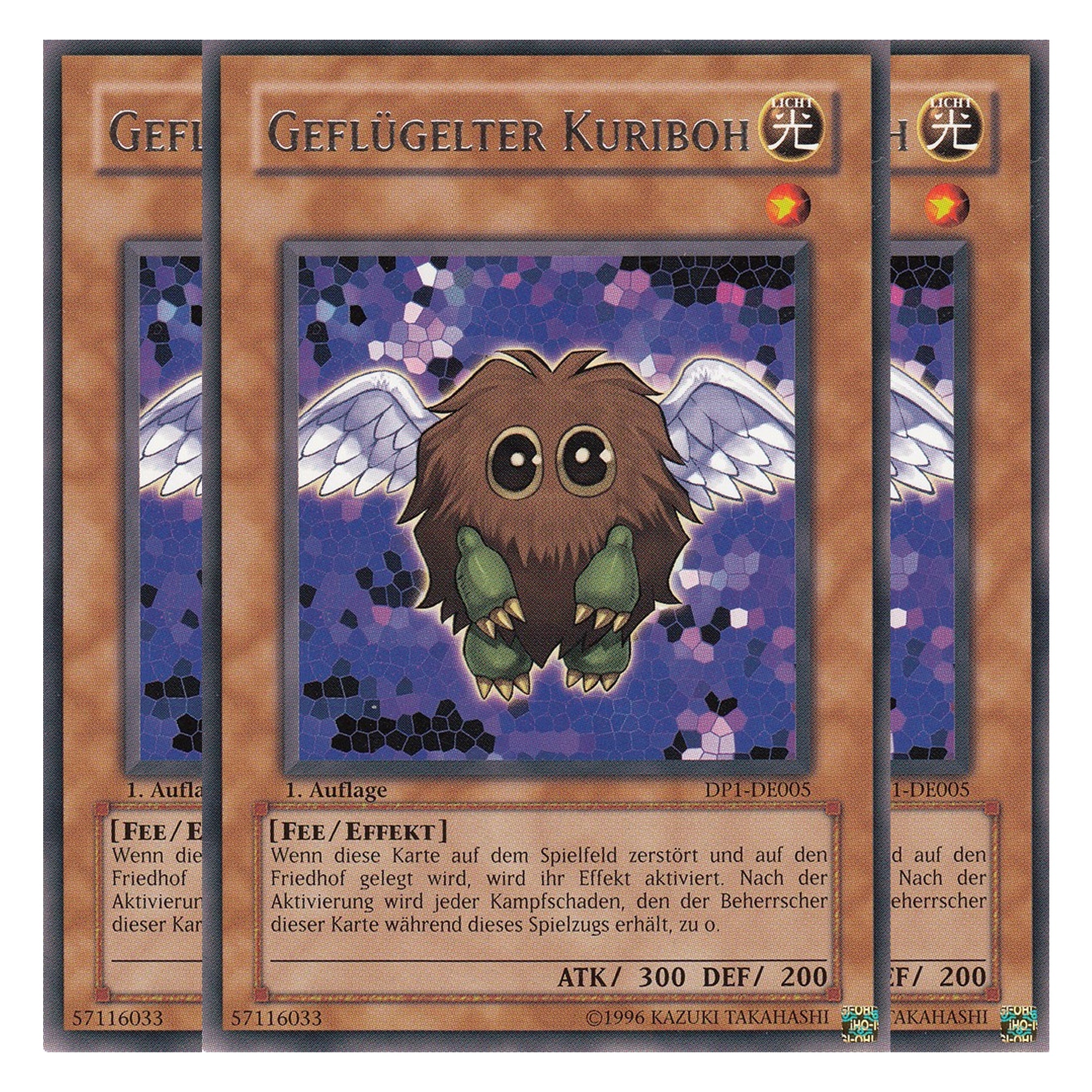 Geflügelter Kuriboh - DP1-DE005 - Rare - Deutsch - Unlimitiert - Duelist Pack: Jaden Yuki - Playset (3 Kopien)