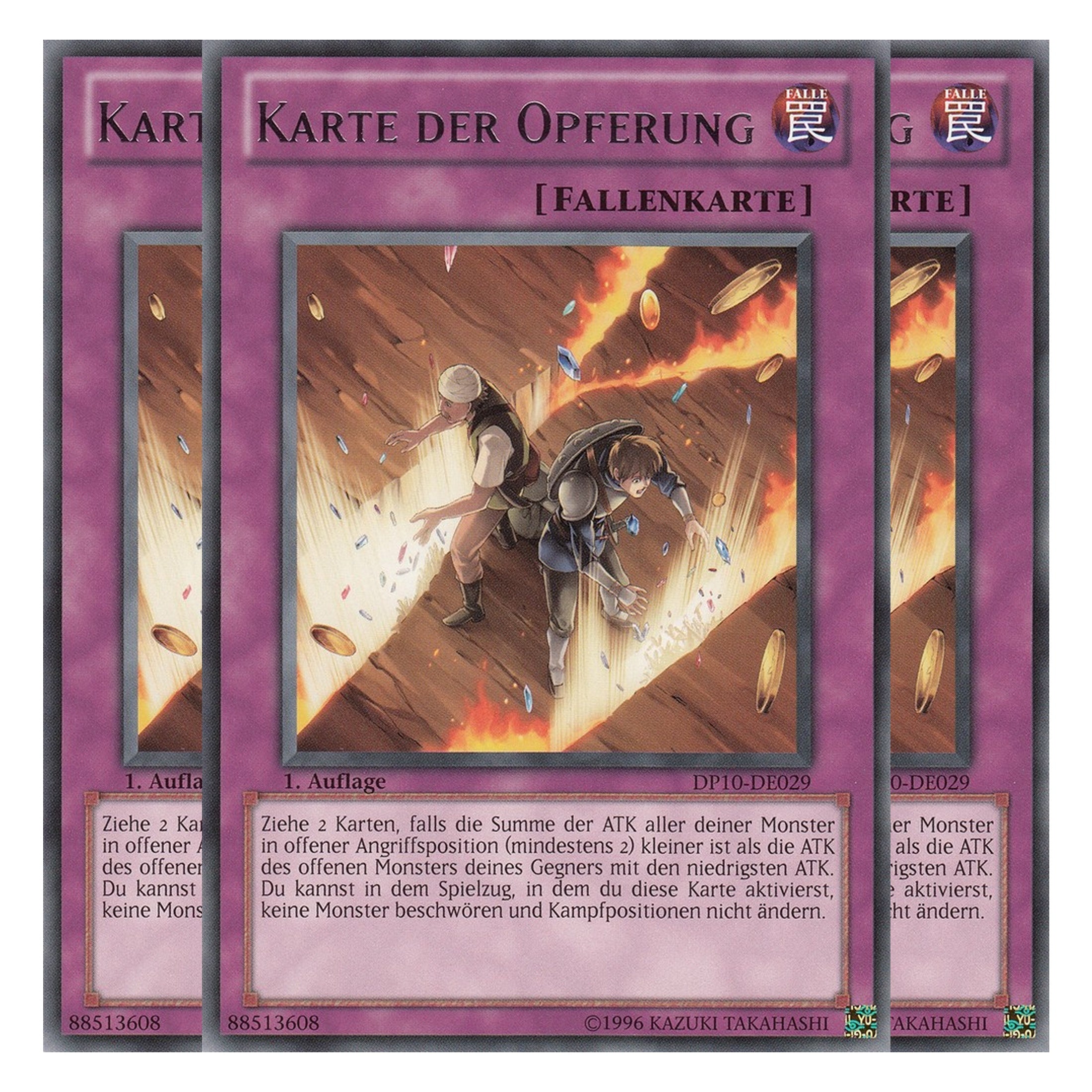 Karte der Opferung? - DP10-DE029 - Rare - Deutsch - Unlimitiert - Duelist Pack: Yusei Fudo 3 - Playset (3 Kopien)