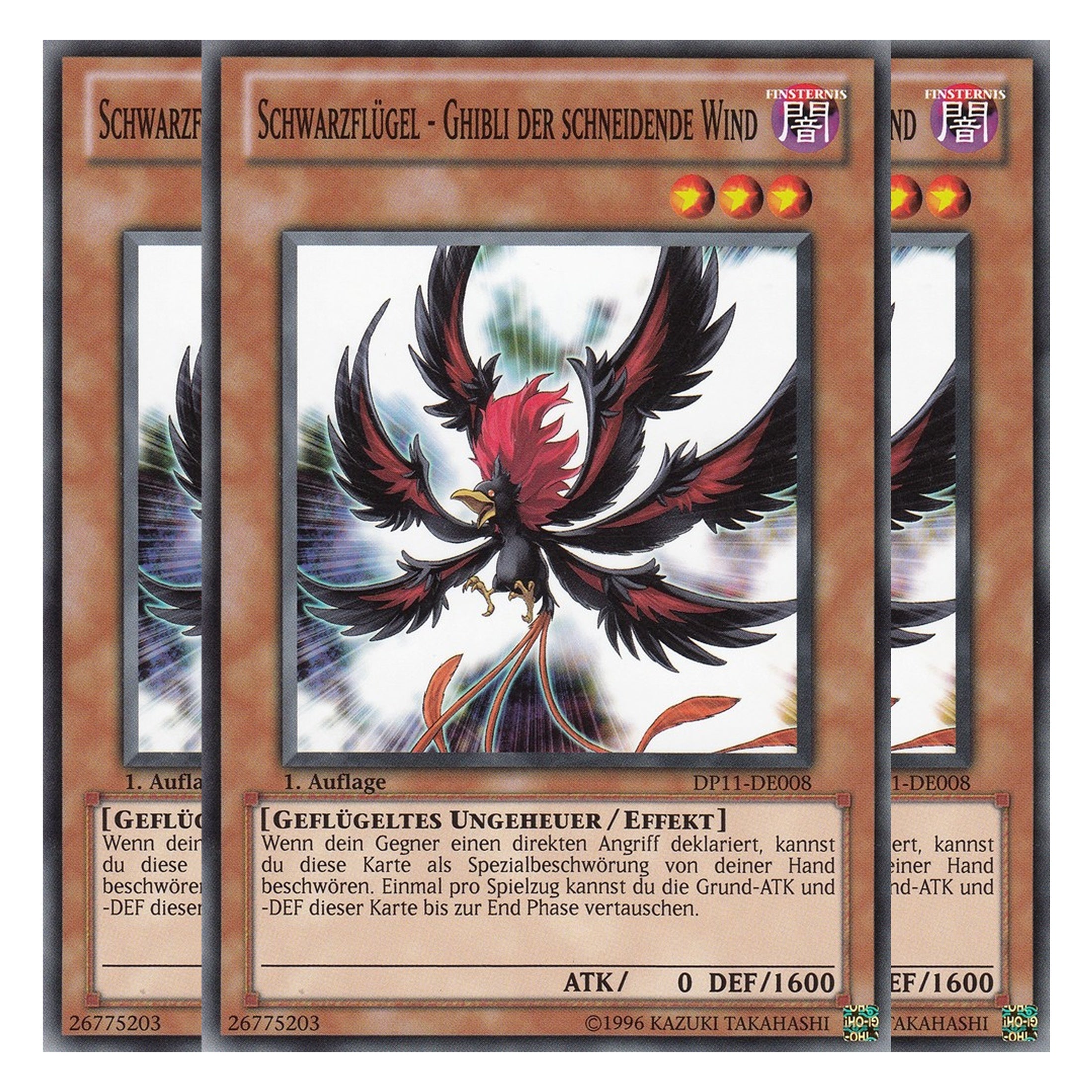 Schwarzflügel - Ghibli der schneidende Wind - DP11-DE008 - Common - Deutsch - Unlimitiert - Duelist Pack: Crow - Playset (3 Kopien)