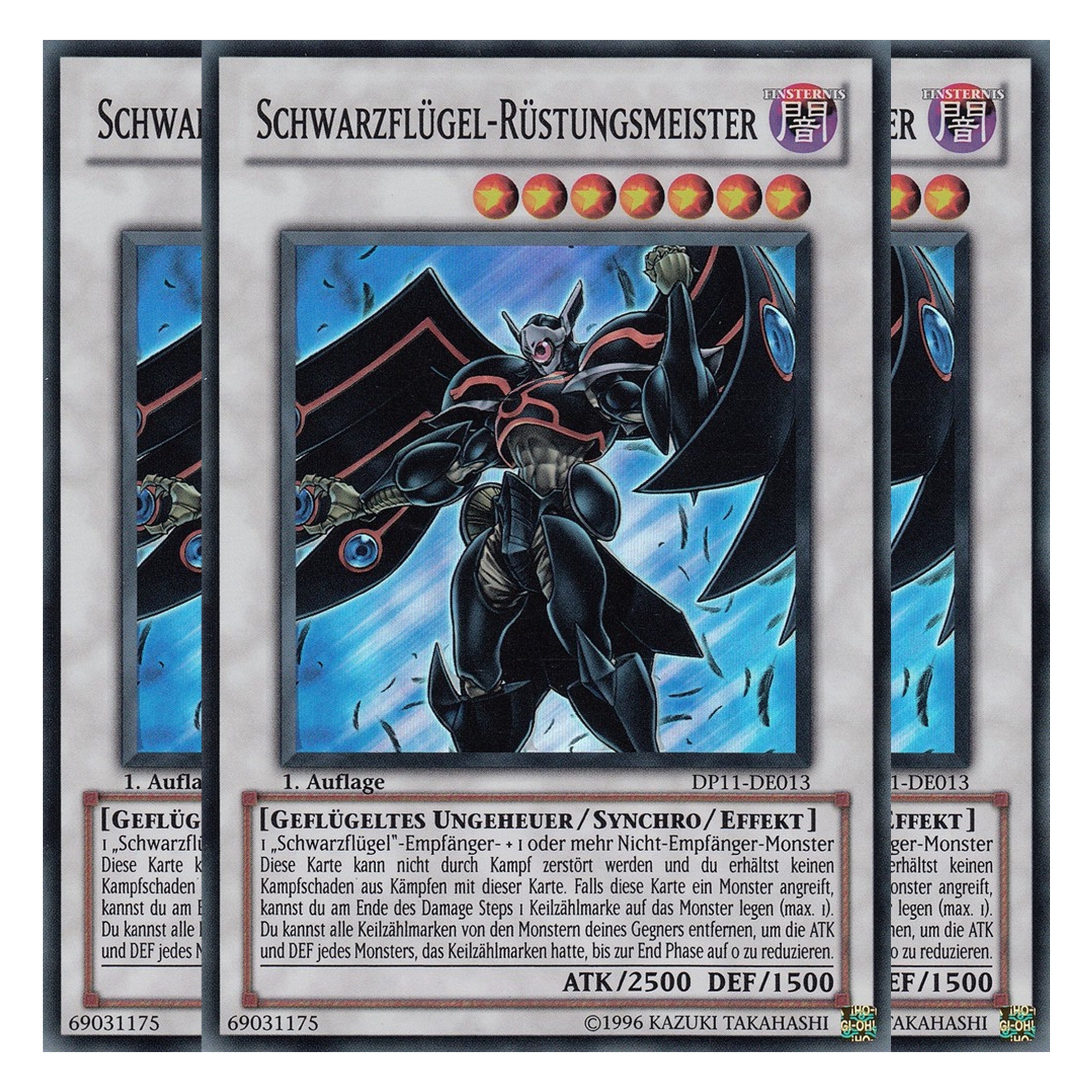 Schwarzflügel - Rüstungsmeister - DP11-DE013 - Super Rare - Deutsch - Unlimitiert - Duelist Pack: Crow - Playset (3 Kopien)