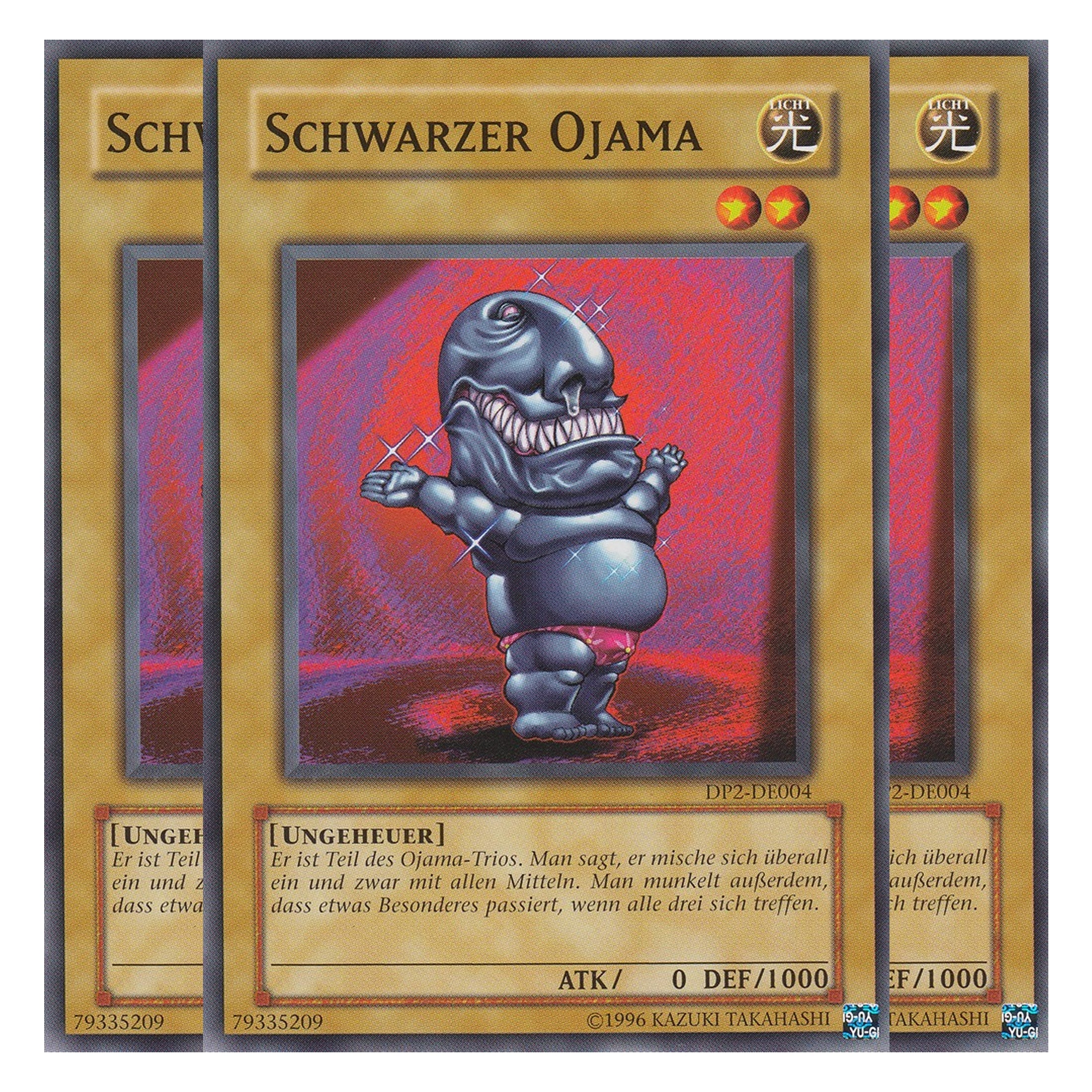 Schwarzer Ojama - DP2-DE004 - Common - Deutsch - Unlimitiert - Duelist Pack: Chazz Princeton - Playset (3 Kopien)