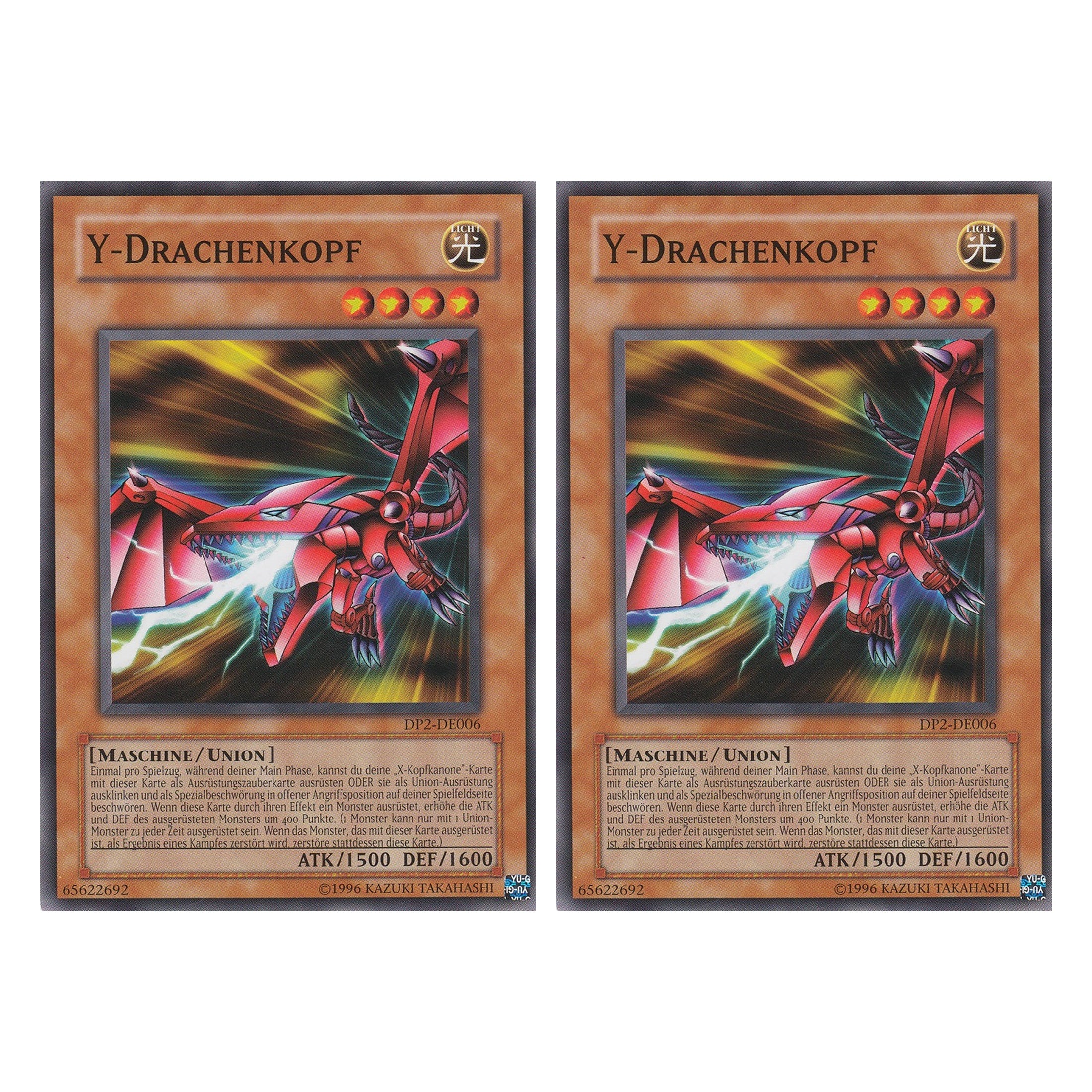 Y-Drachenkopf - DP2-DE006 - Common - Deutsch - Unlimitiert - Duelist Pack: Chazz Princeton - Duo Set (2 Stück) - Yugioh