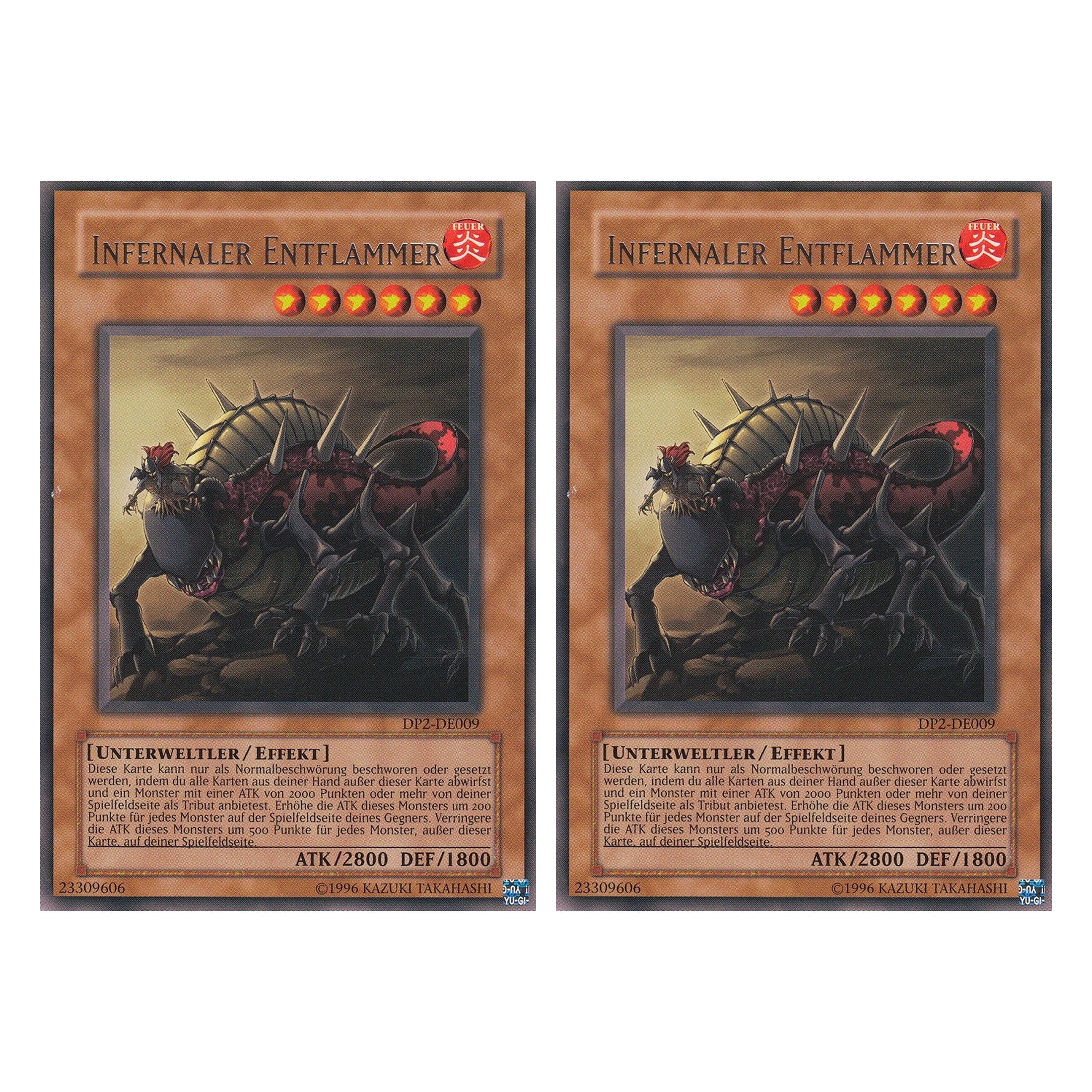 Infernaler Entflammer - DP2-DE009 - Rare - Deutsch - Unlimitiert - Duelist Pack: Chazz Princeton - Duo Set (2 Stück) - Yugioh