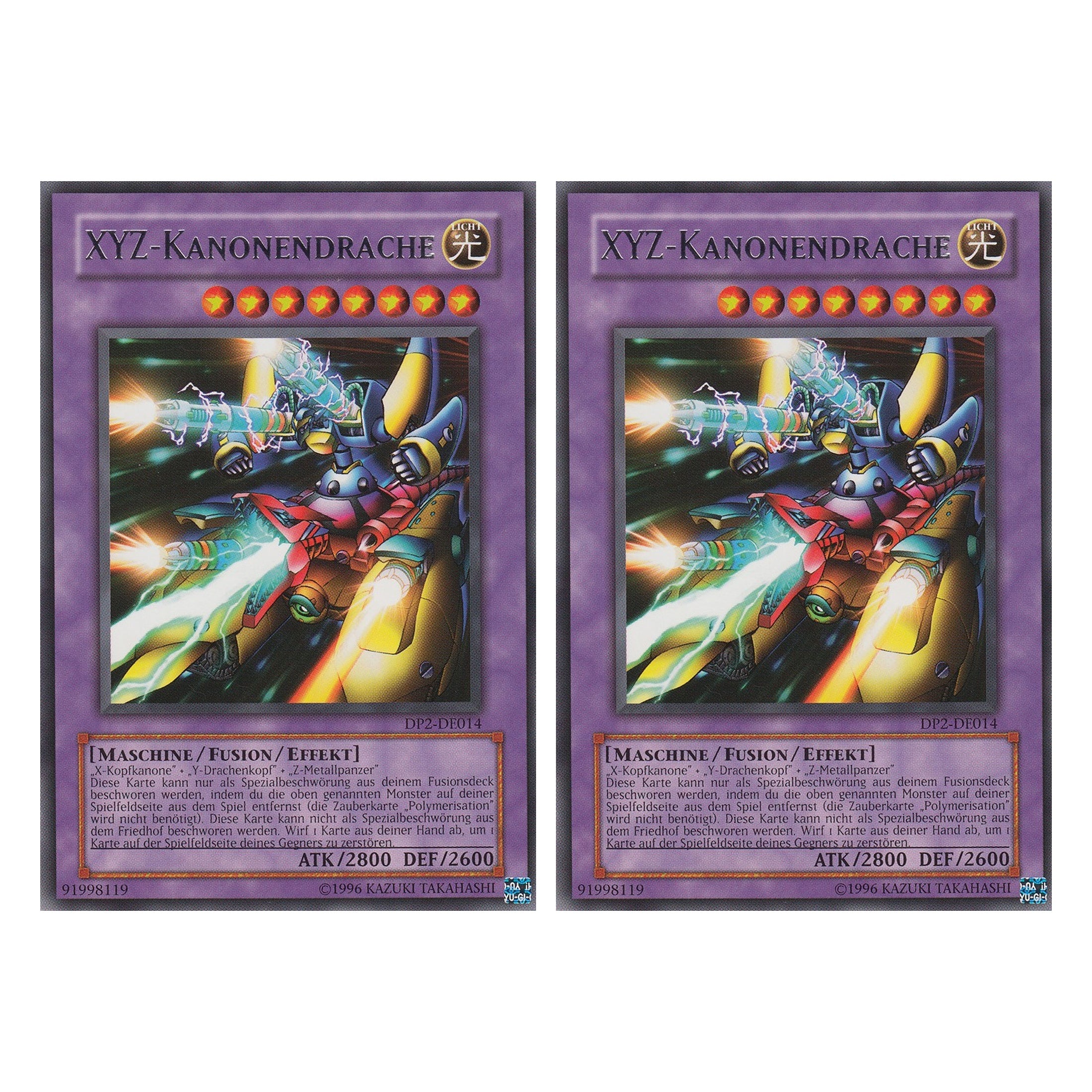 XYZ-Kanonendrache - DP2-DE014 - Rare - Deutsch - Unlimitiert - Duelist Pack: Chazz Princeton - Duo Set (2 Stück) - Yugioh