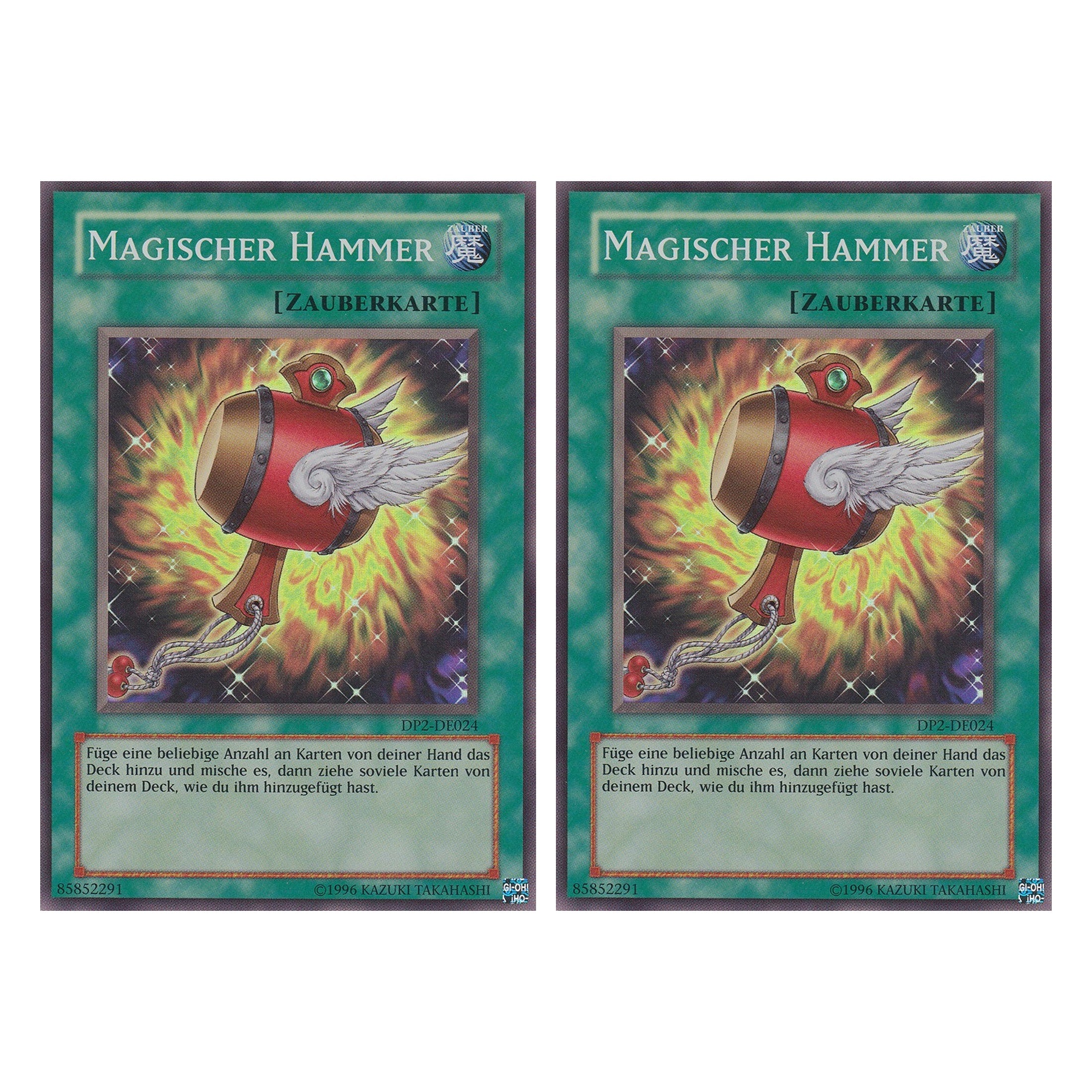 Magischer Hammer - DP2-DE024 - Super Rare - Deutsch - Unlimitiert - Duelist Pack: Chazz Princeton - Duo Set (2 Stück) - Yugioh