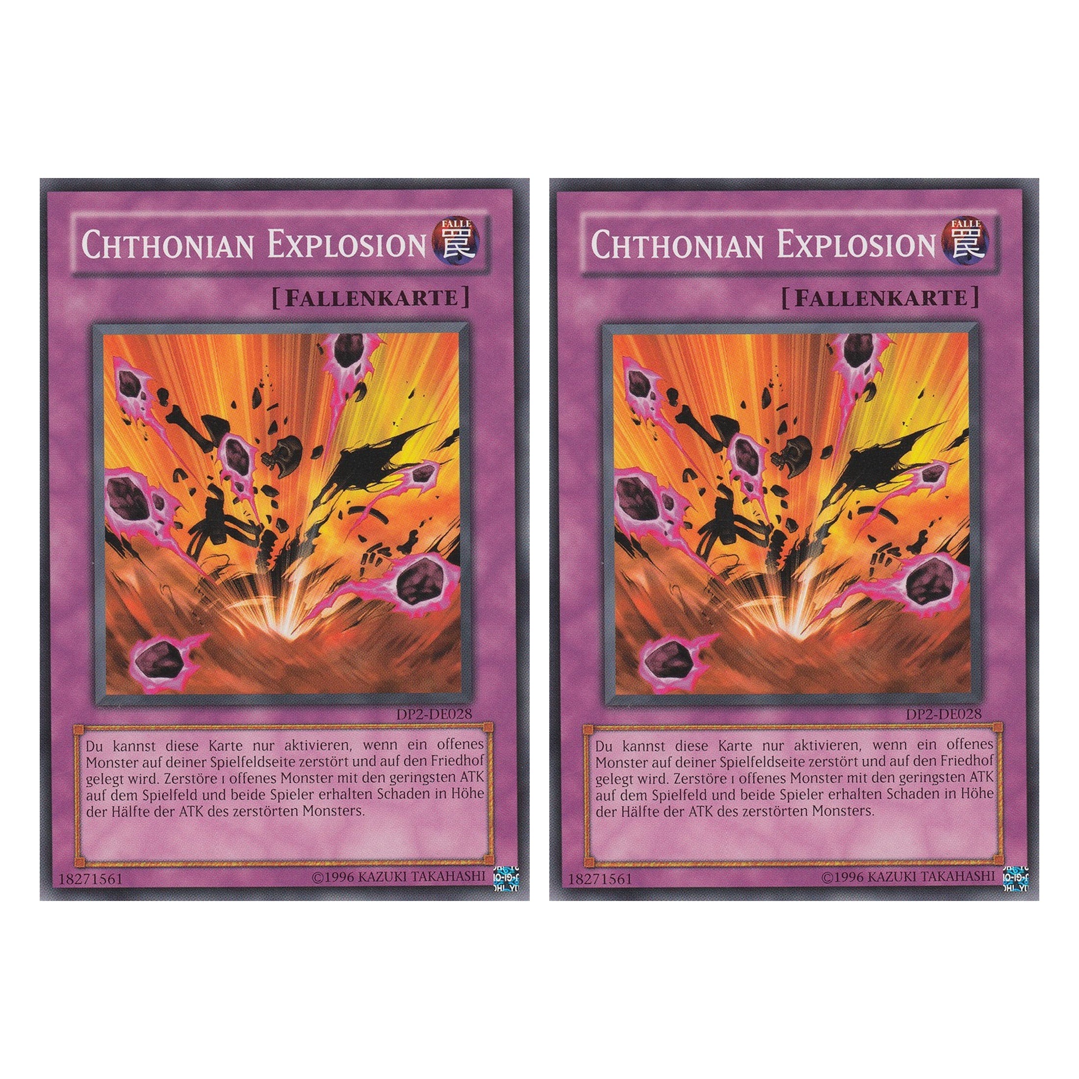 Chthonian Explosion - DP2-DE028 - Common - Deutsch - Unlimitiert - Duelist Pack: Chazz Princeton - Duo Set (2 Stück) - Yugioh