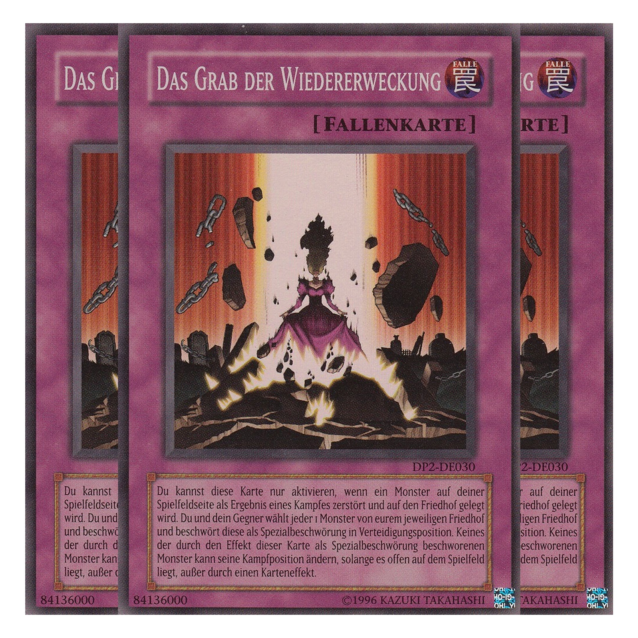 Das Grab der Wiedererweckung - DP2-DE030 - Super Rare - Deutsch - Unlimitiert - Duelist Pack: Chazz Princeton - Playset (3 Kopien)