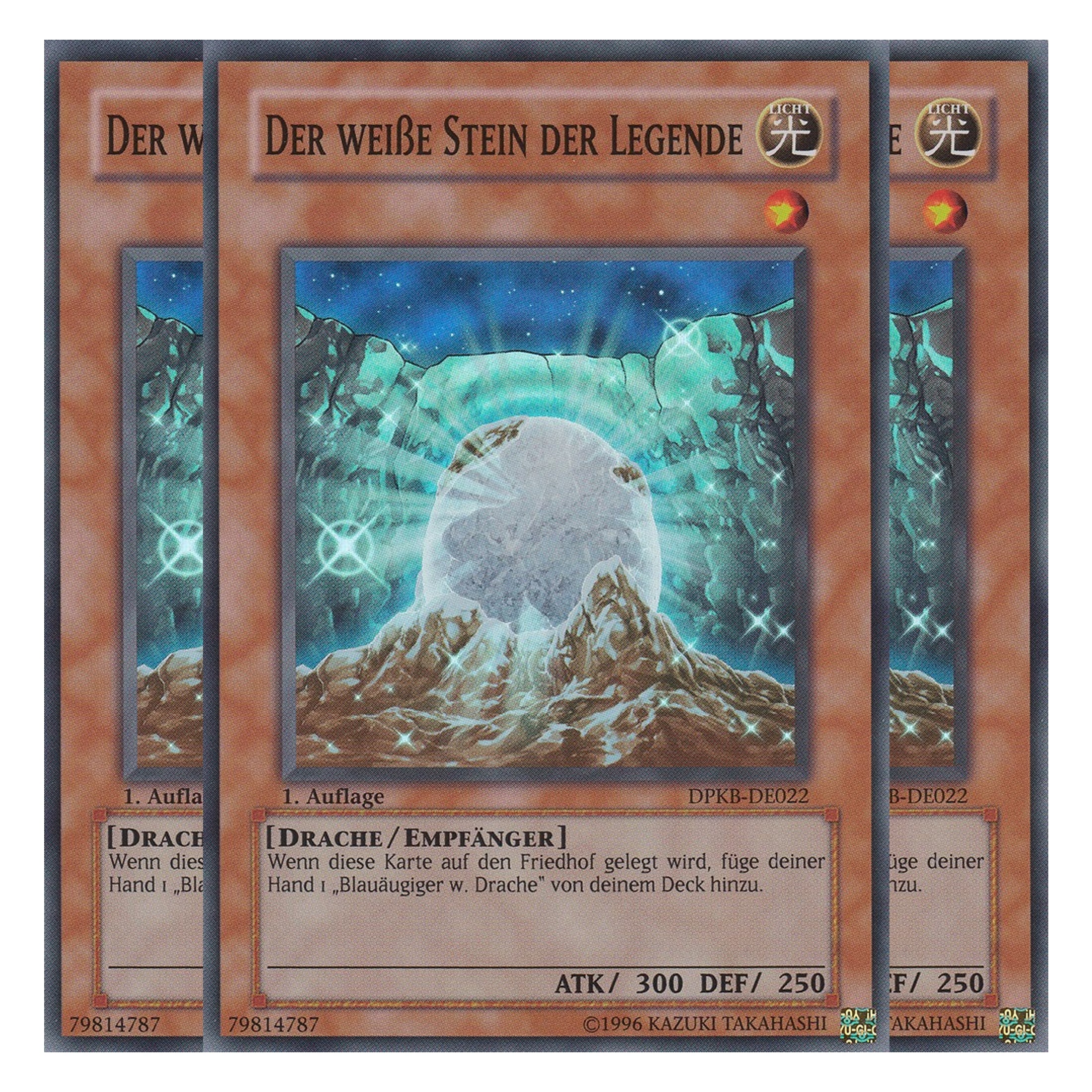 Der weiße Stein der Legende - DPKB-DE022 - Super Rare - Deutsch - 1. Auflage - Duelist Pack: Kaiba - Playset (3 Kopien)