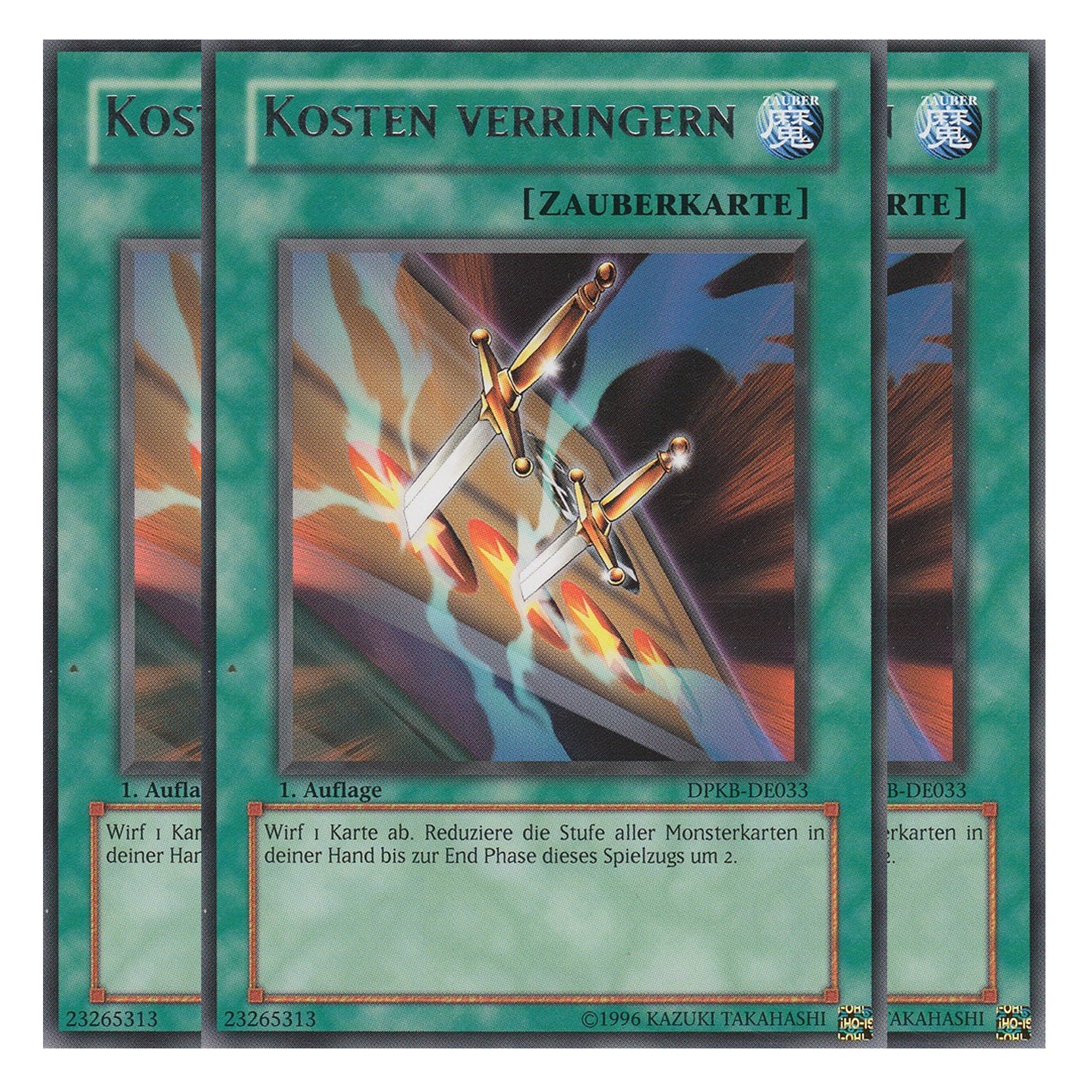 Kosten verringern - DPKB-DE033 - Rare - Deutsch - 1. Auflage - Duelist Pack: Kaiba - Playset (3 Kopien)