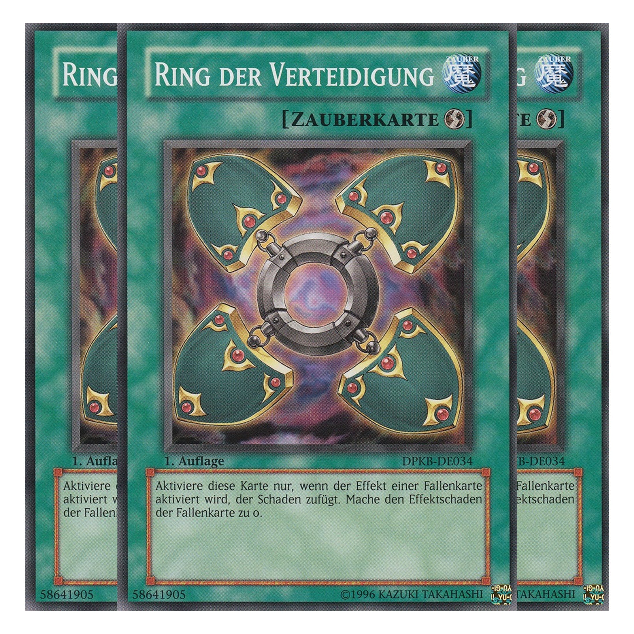 Ring der Verteidigung - DPKB-DE034 - Common - Deutsch - 1. Auflage - Duelist Pack: Kaiba - Playset (3 Kopien)