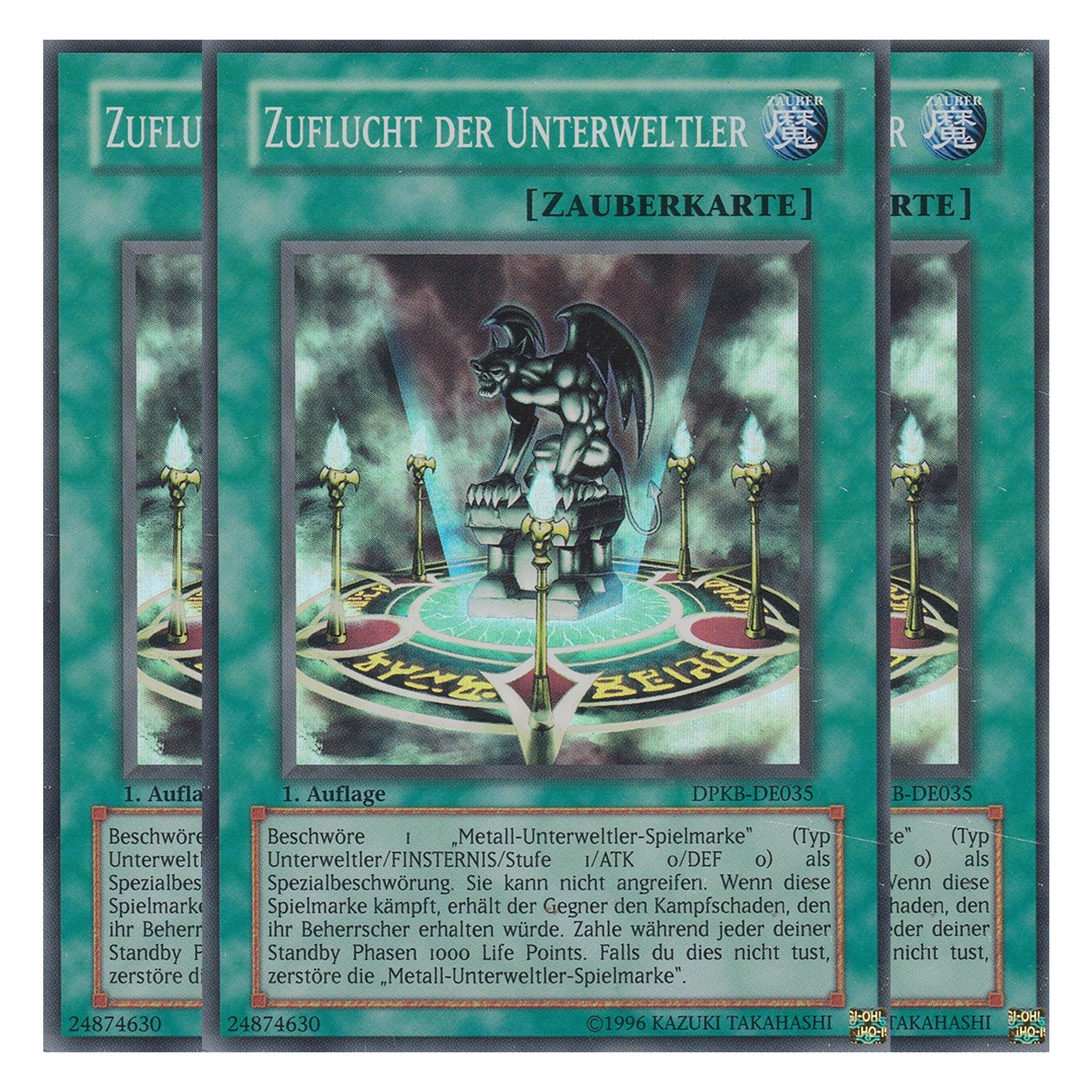 Zuflucht der Unterweltler - DPKB-DE035 - Super Rare - Deutsch - 1. Auflage - Duelist Pack: Kaiba - Playset (3 Kopien)