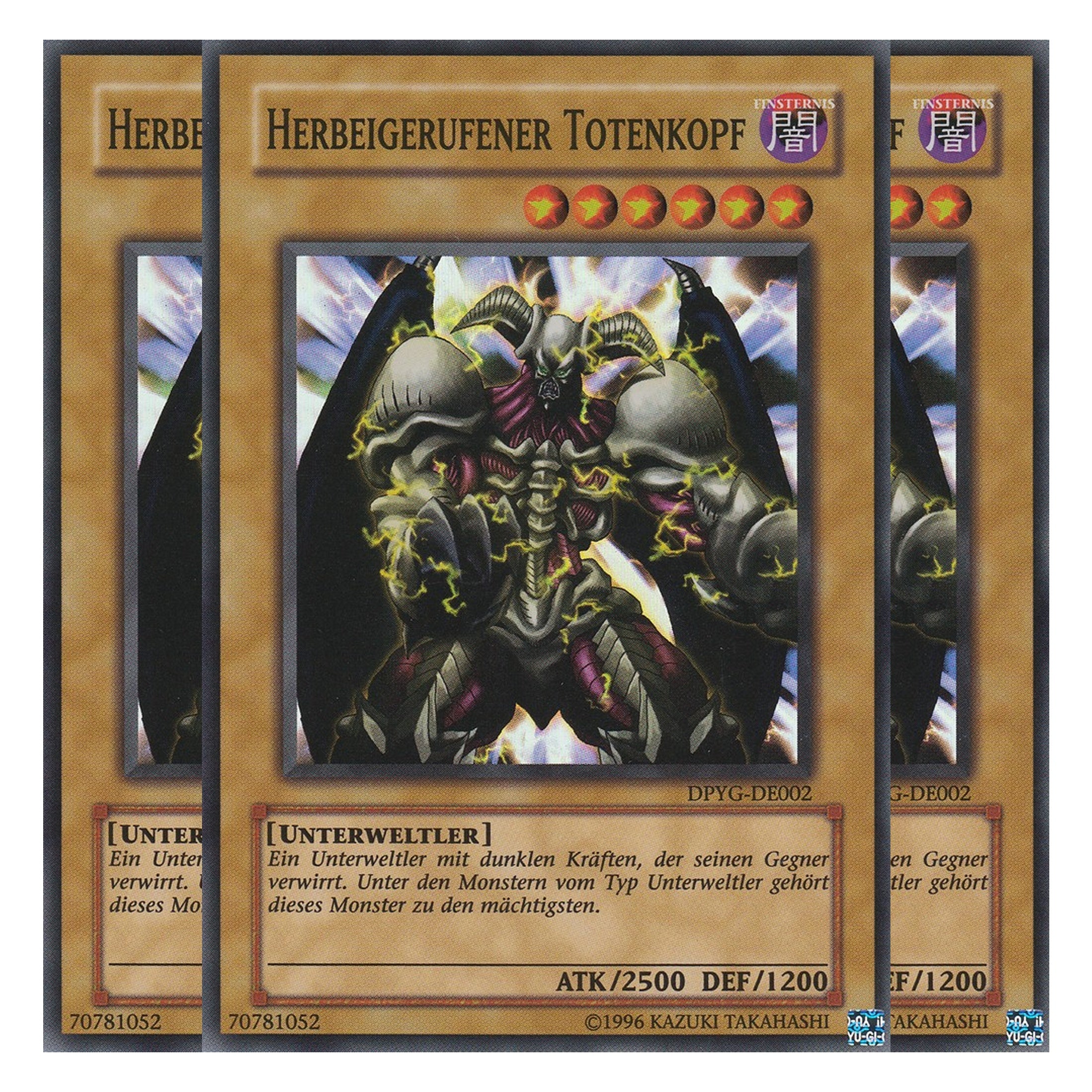 Herbeigerufener Totenkopf - DPYG-DE002 - Super Rare - Deutsch - 1. Auflage - Duelist Pack: Yugi - Playset (3 Kopien)