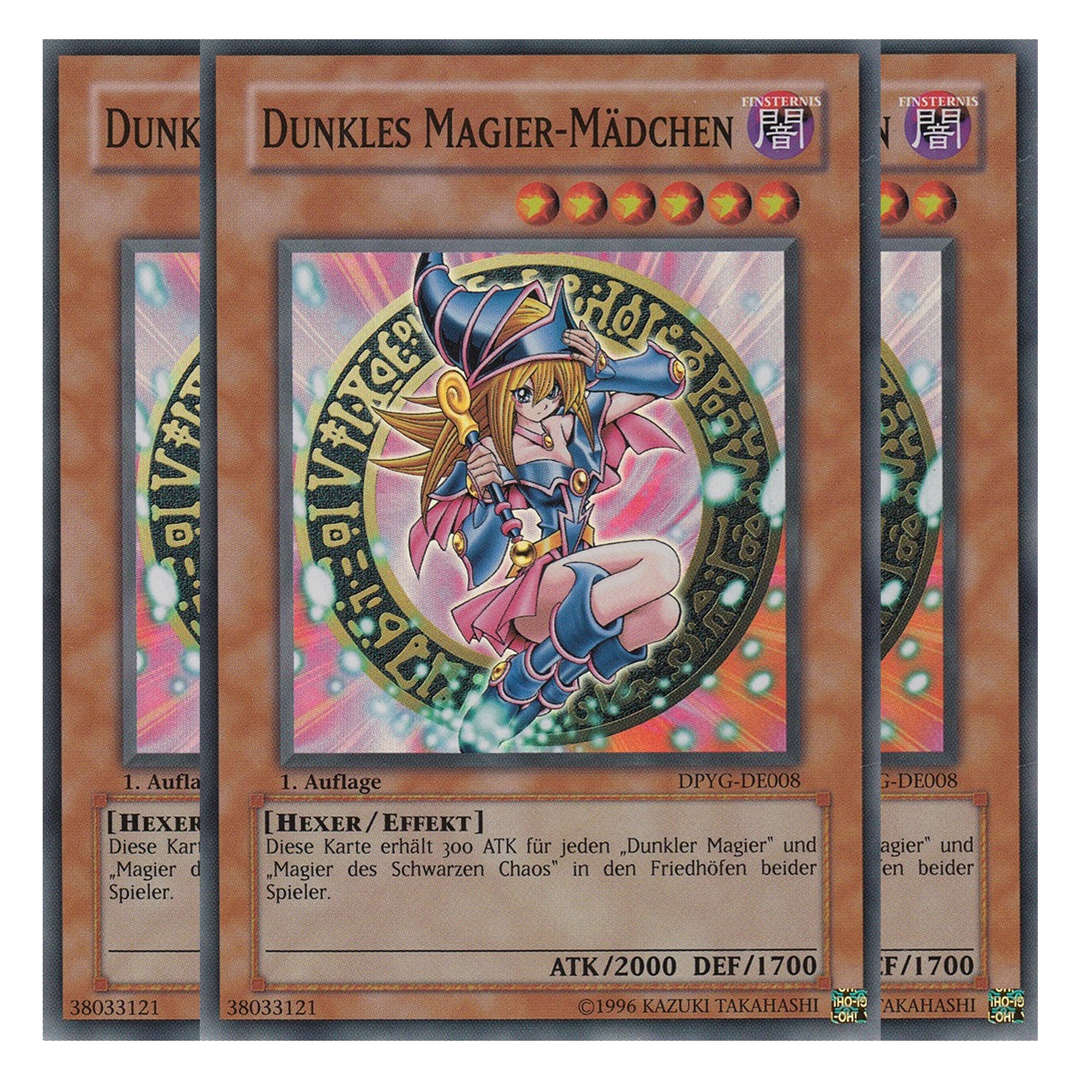 Dunkles Magier-Mädchen - DPYG-DE008 - Super Rare - Deutsch - 1. Auflage - Duelist Pack: Yugi - Playset (3 Kopien)