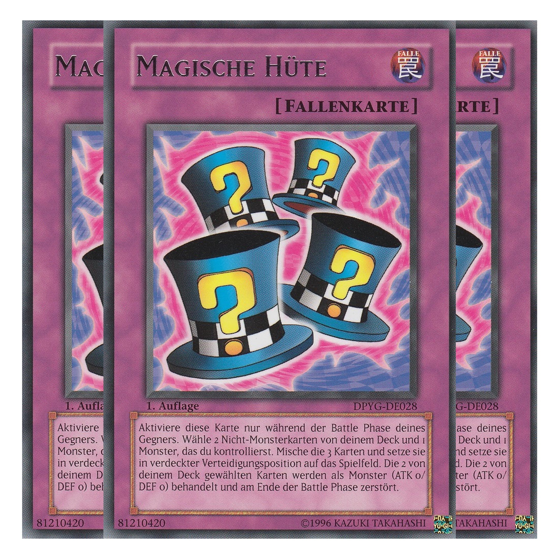 Magische Hüte - DPYG-DE028 - Rare - Deutsch - 1. Auflage - Duelist Pack: Yugi - Playset (3 Kopien)