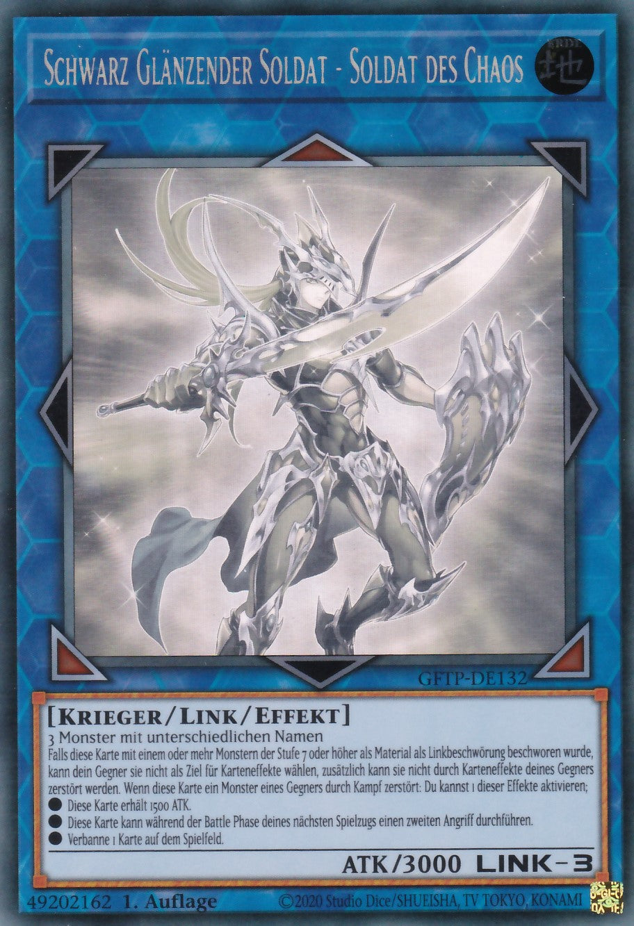 Schwarz Glänzender Soldat - Soldat des Chaos - GFTP-DE132 - Ghost Rare - Deutsch - 1. Auflage - Ghosts From the Past