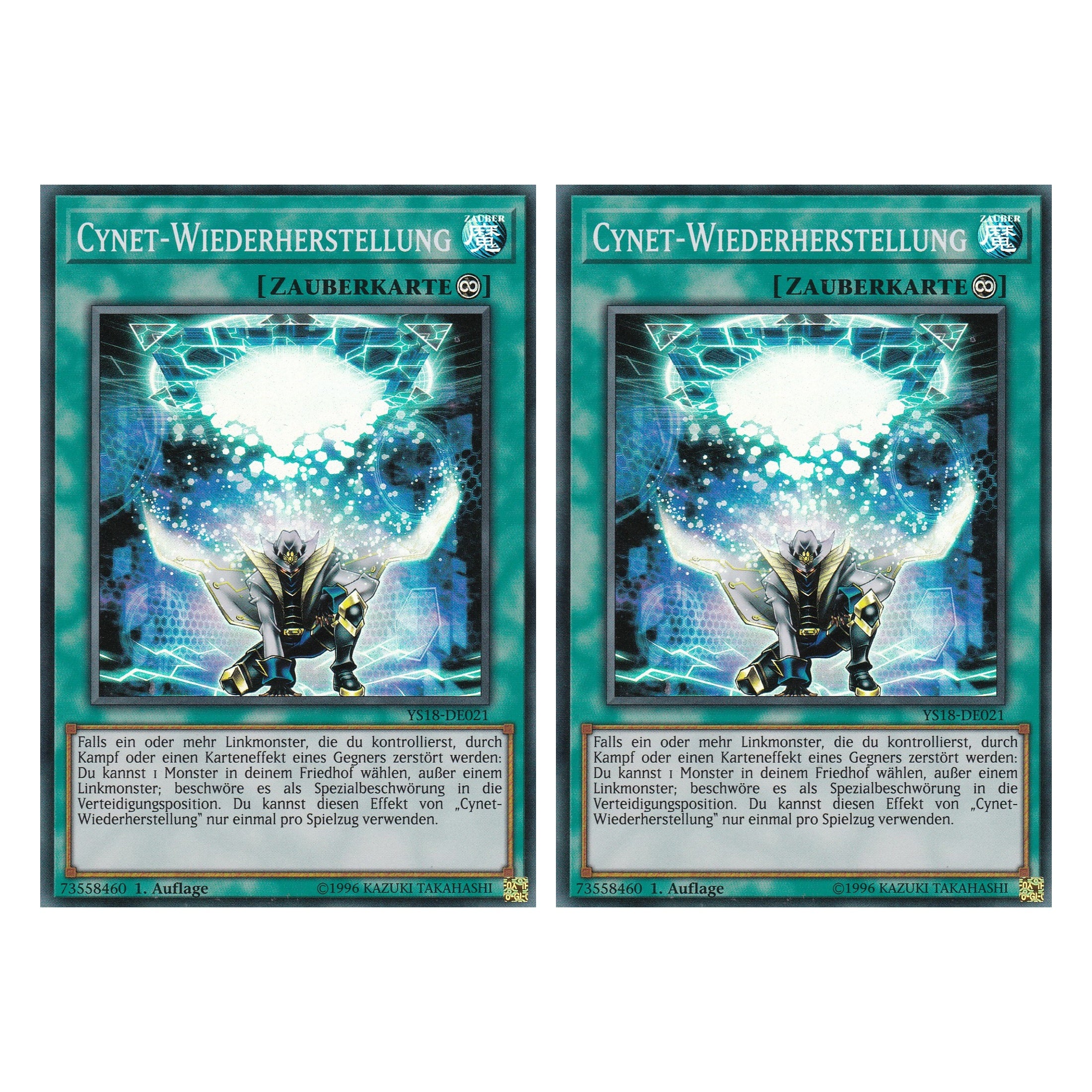 Cynet-Wiederherstellung - YS18-DE021 - Super Rare - Deutsch - 1. Auflage - Starter Deck: Codebreaker - Duo Set (2 Stück) - Yugioh