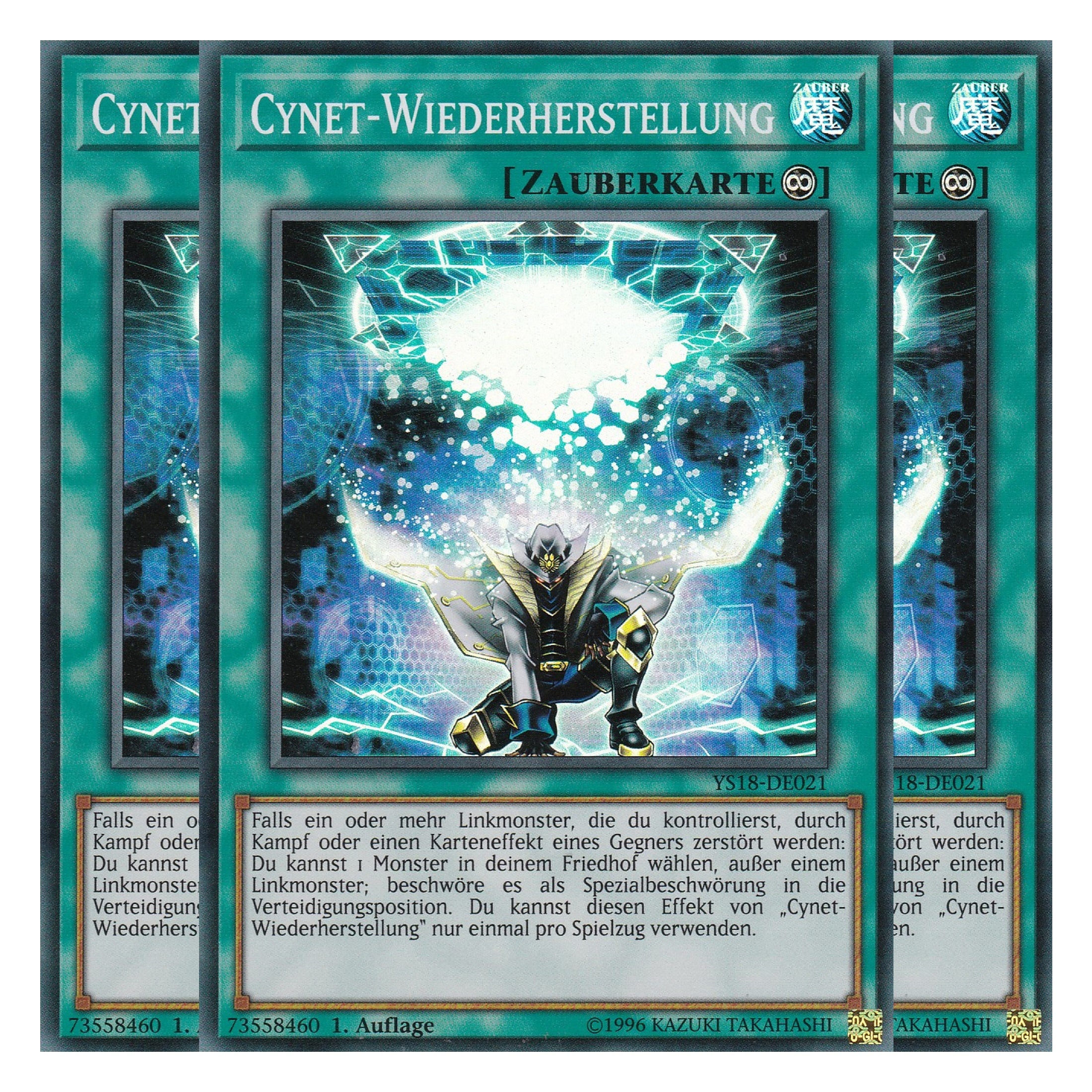 Cynet-Wiederherstellung - YS18-DE021 - Super Rare - Deutsch - 1. Auflage - Starter Deck: Codebreaker - Playset (3 Kopien)