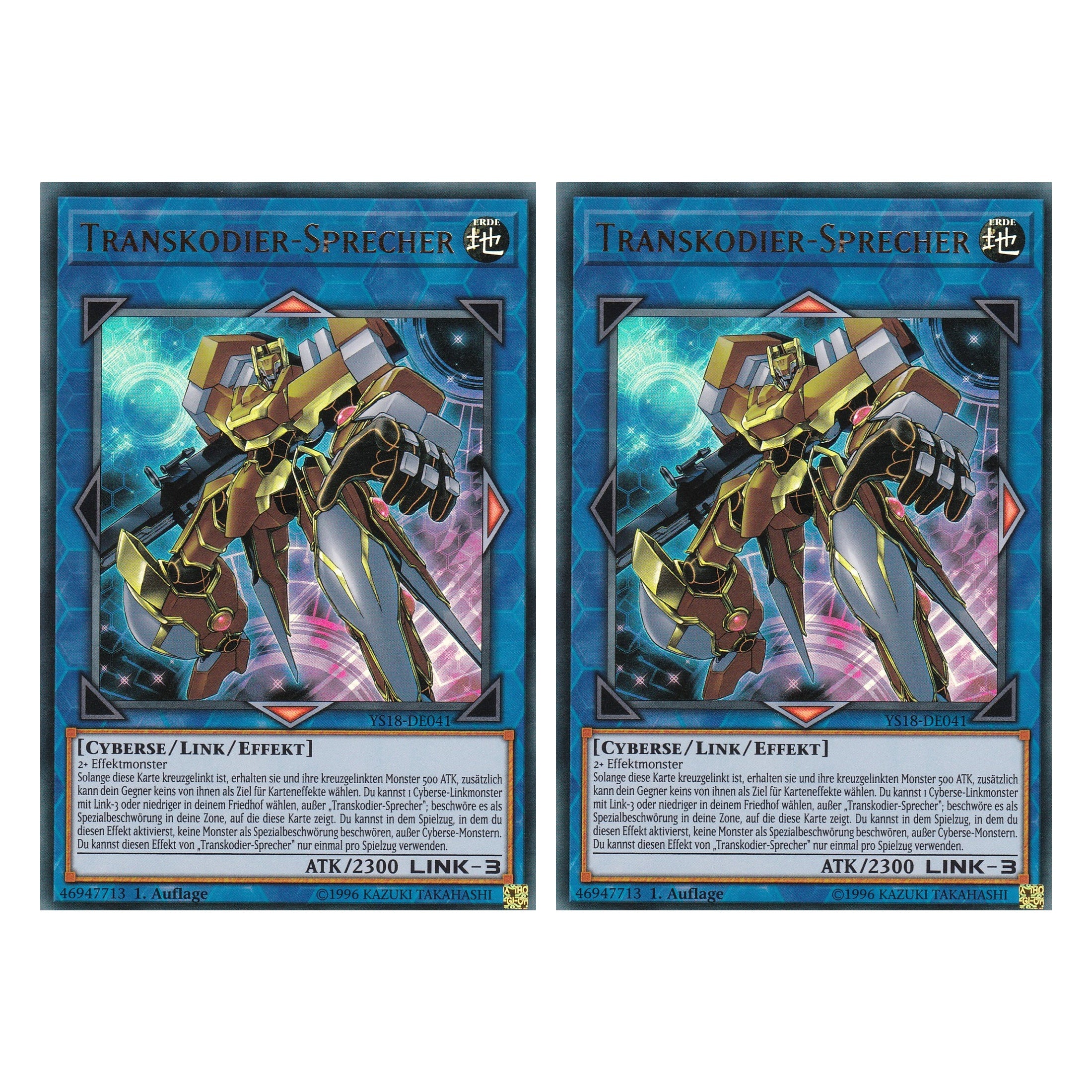 Transkodier-Sprecher - YS18-DE041 - Ultra Rare - Deutsch - 1. Auflage - Starter Deck: Codebreaker - Duo Set (2 Stück) - Yugioh