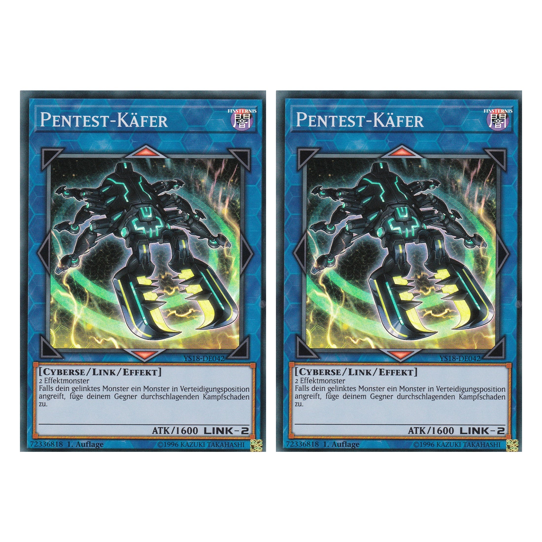 Pentest-Käfer - YS18-DE042 - Super Rare - Deutsch - 1. Auflage - Starter Deck: Codebreaker - Duo Set (2 Stück) - Yugioh