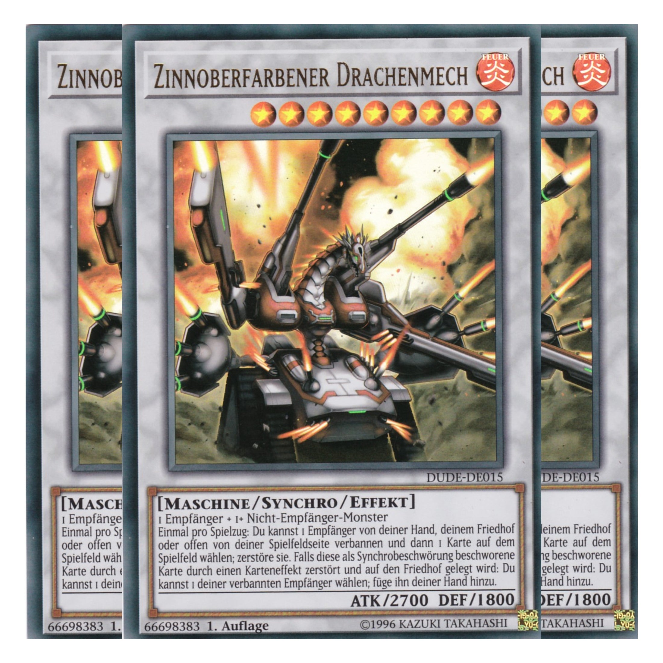 Zinnoberfarbener Drachenmech - DUDE-DE015 - Ultra Rare - Deutsch - 1. Auflage - Duel Devastator - Playset (3 Kopien)