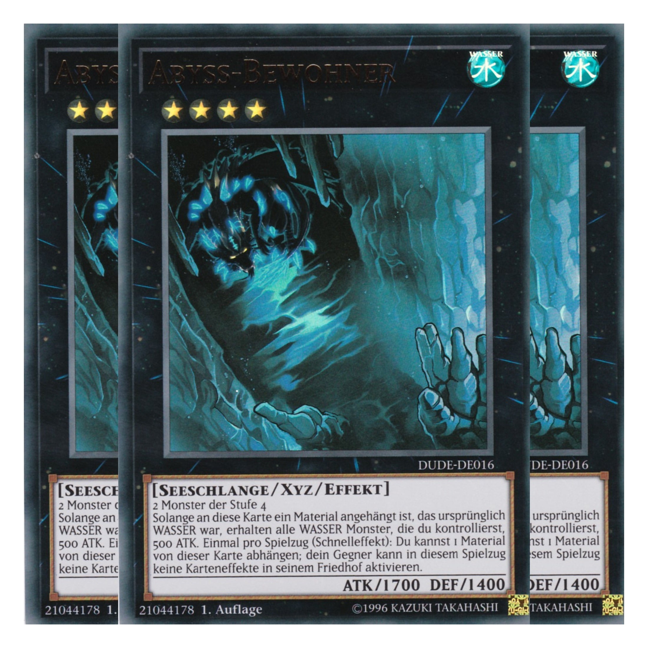 Abyss-Bewohner - DUDE-DE016 - Ultra Rare - Deutsch - 1. Auflage - Duel Devastator - Playset (3 Kopien)