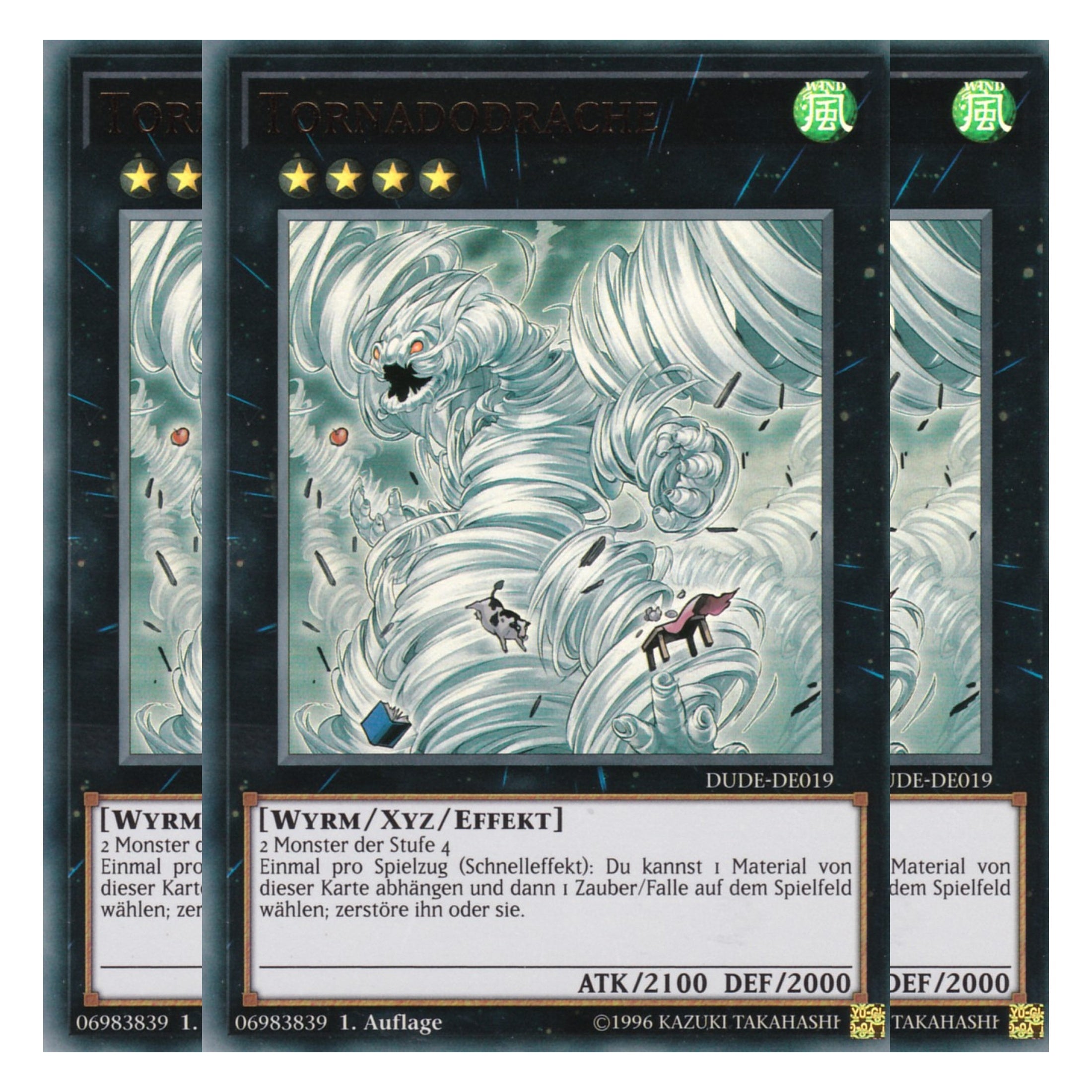 Tornadodrache - DUDE-DE019 - Ultra Rare - Deutsch - 1. Auflage - Duel Devastator - Playset (3 Kopien)