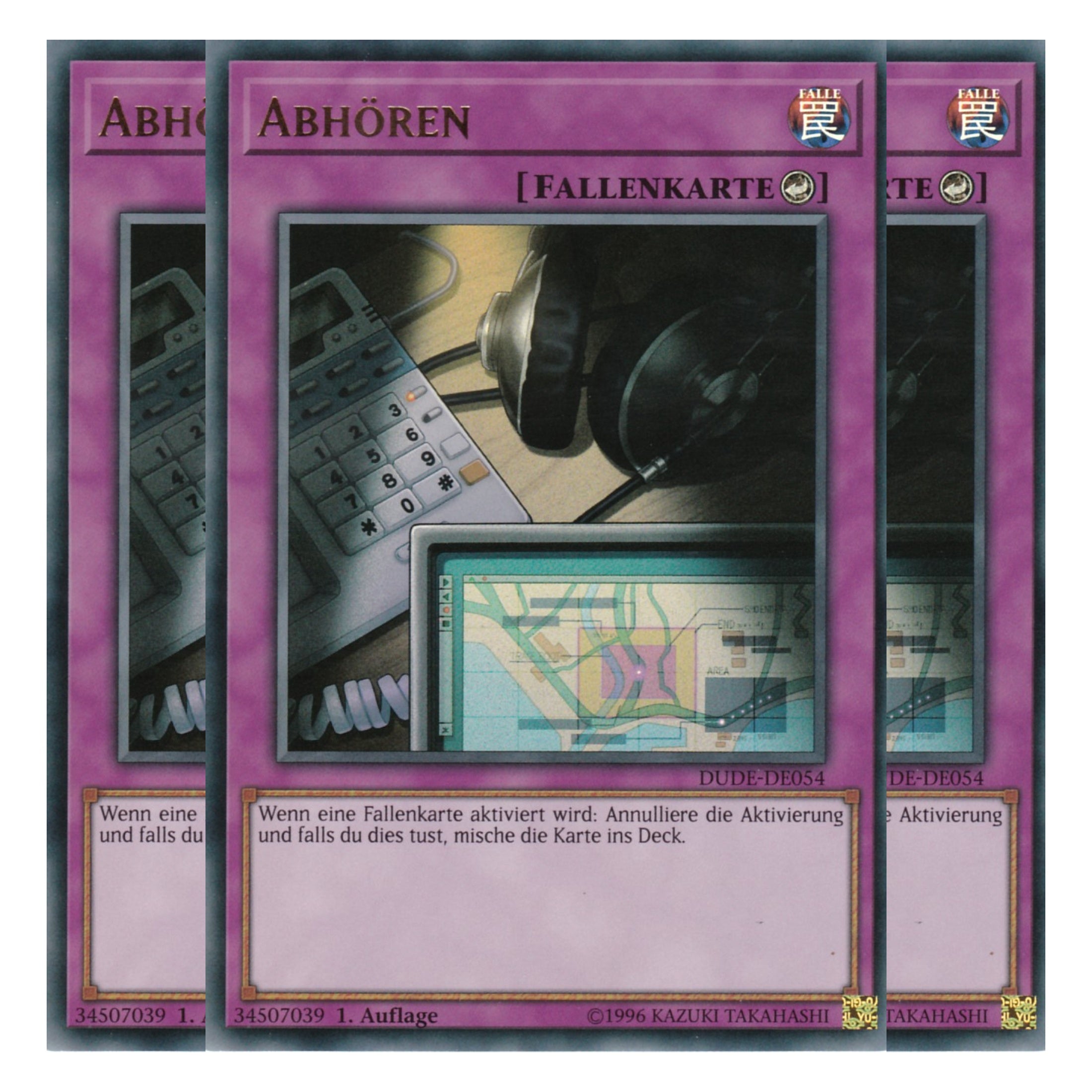 Abhören - DUDE-DE054 - Ultra Rare - Deutsch - 1. Auflage - Duel Devastator - Playset (3 Kopien)