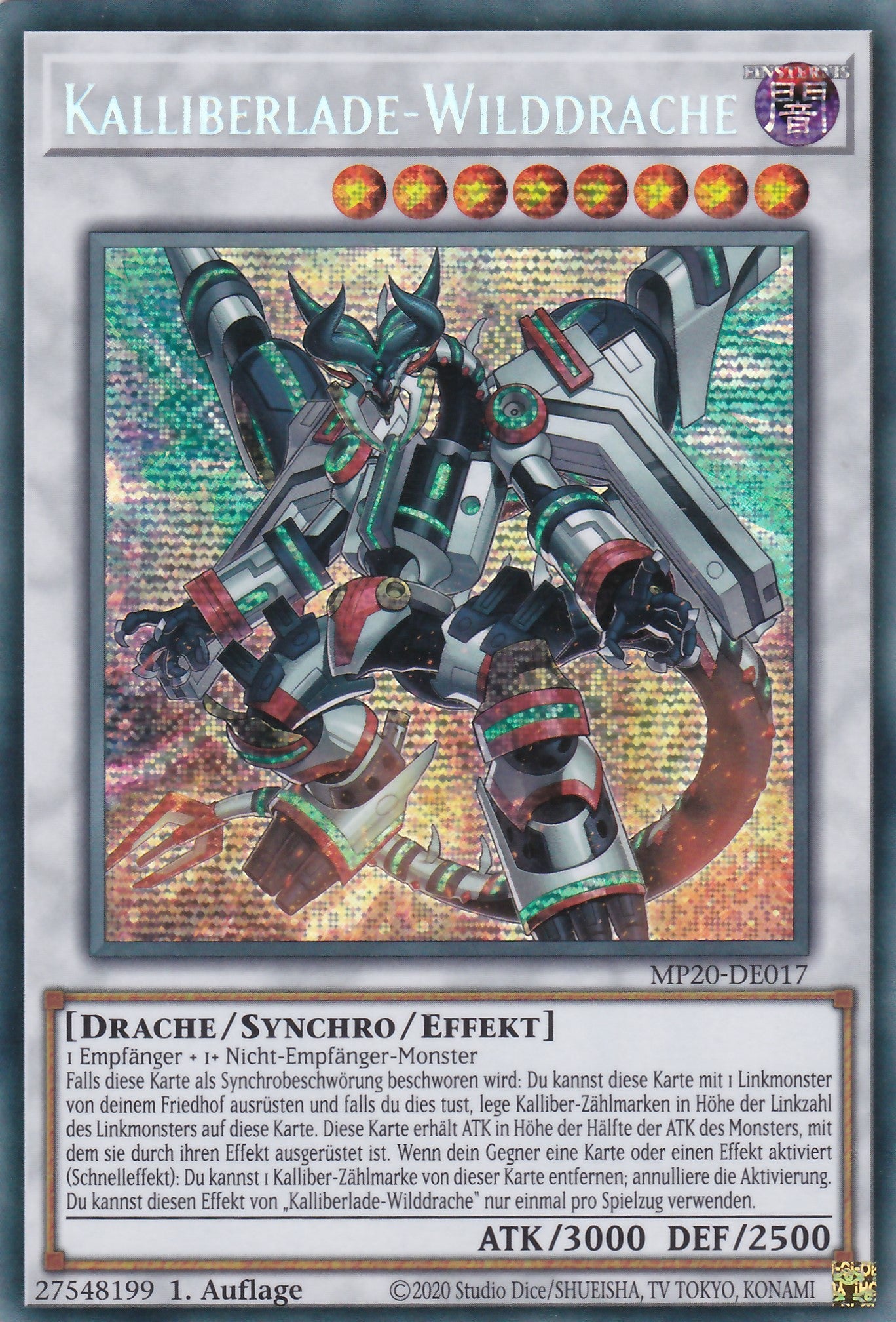 Kalliberlade-Wilddrache - MP20-DE017 - Prismatic Secret Rare - Deutsch - 1. Auflage - 2036 Tin of Lost Memories Mega Pack