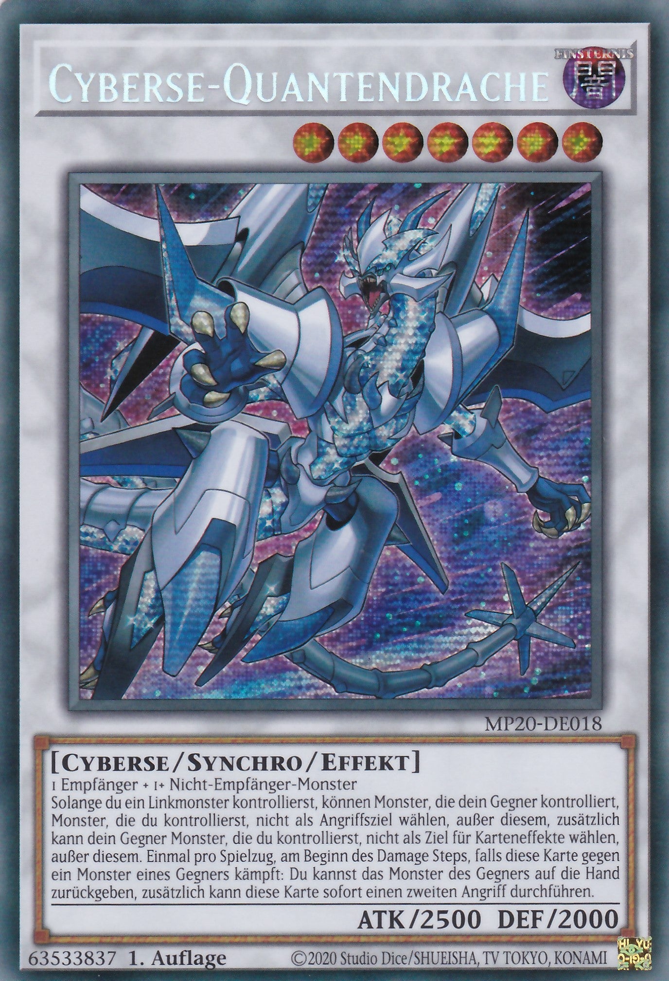 Cyberse-Quantendrache - MP20-DE018 - Prismatic Secret Rare - Deutsch - 1. Auflage - 2037 Tin of Lost Memories Mega Pack