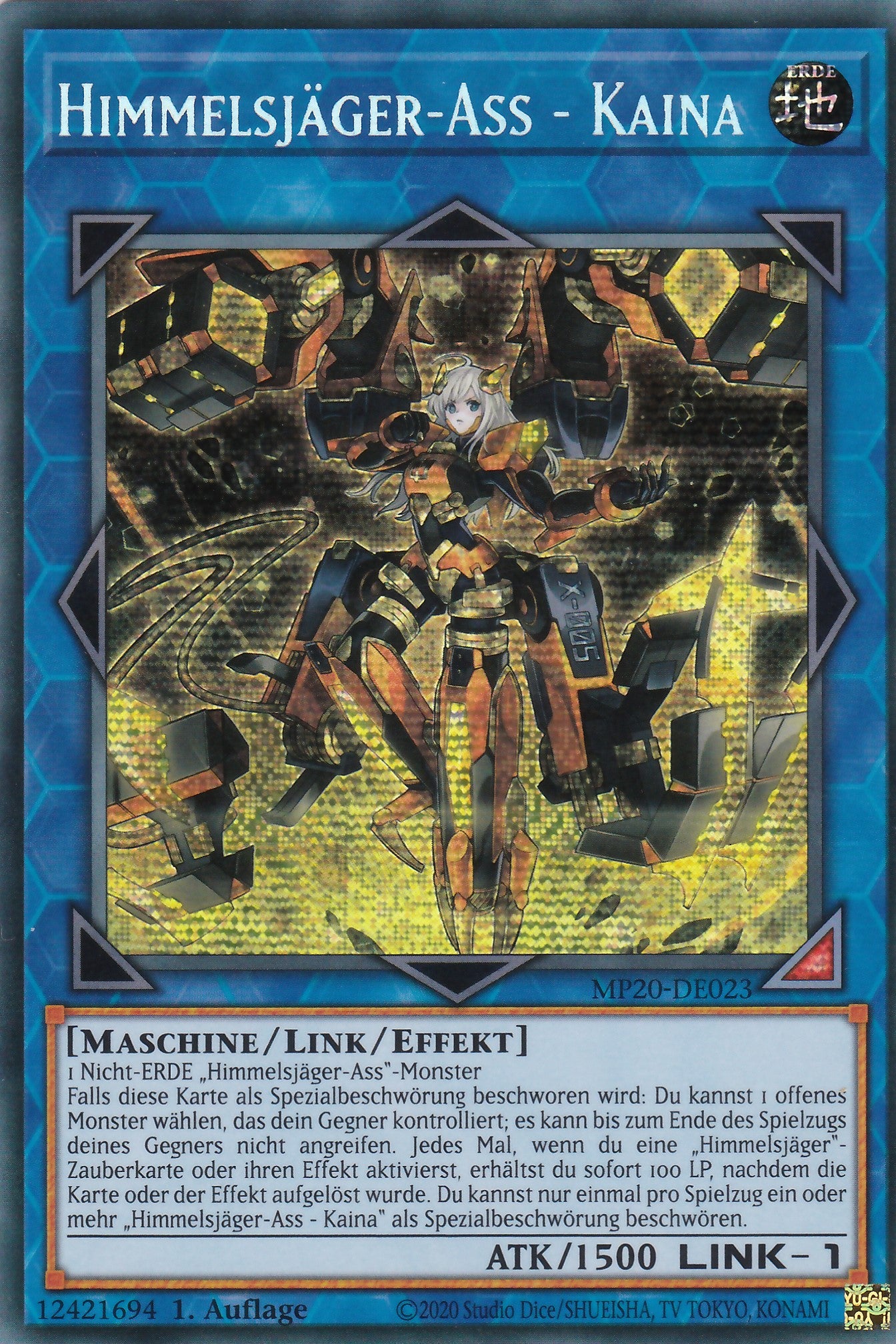Himmelsjäger-Ass - Kaina - MP20-DE023 - Prismatic Secret Rare - Deutsch - 1. Auflage - 2042 Tin of Lost Memories Mega Pack