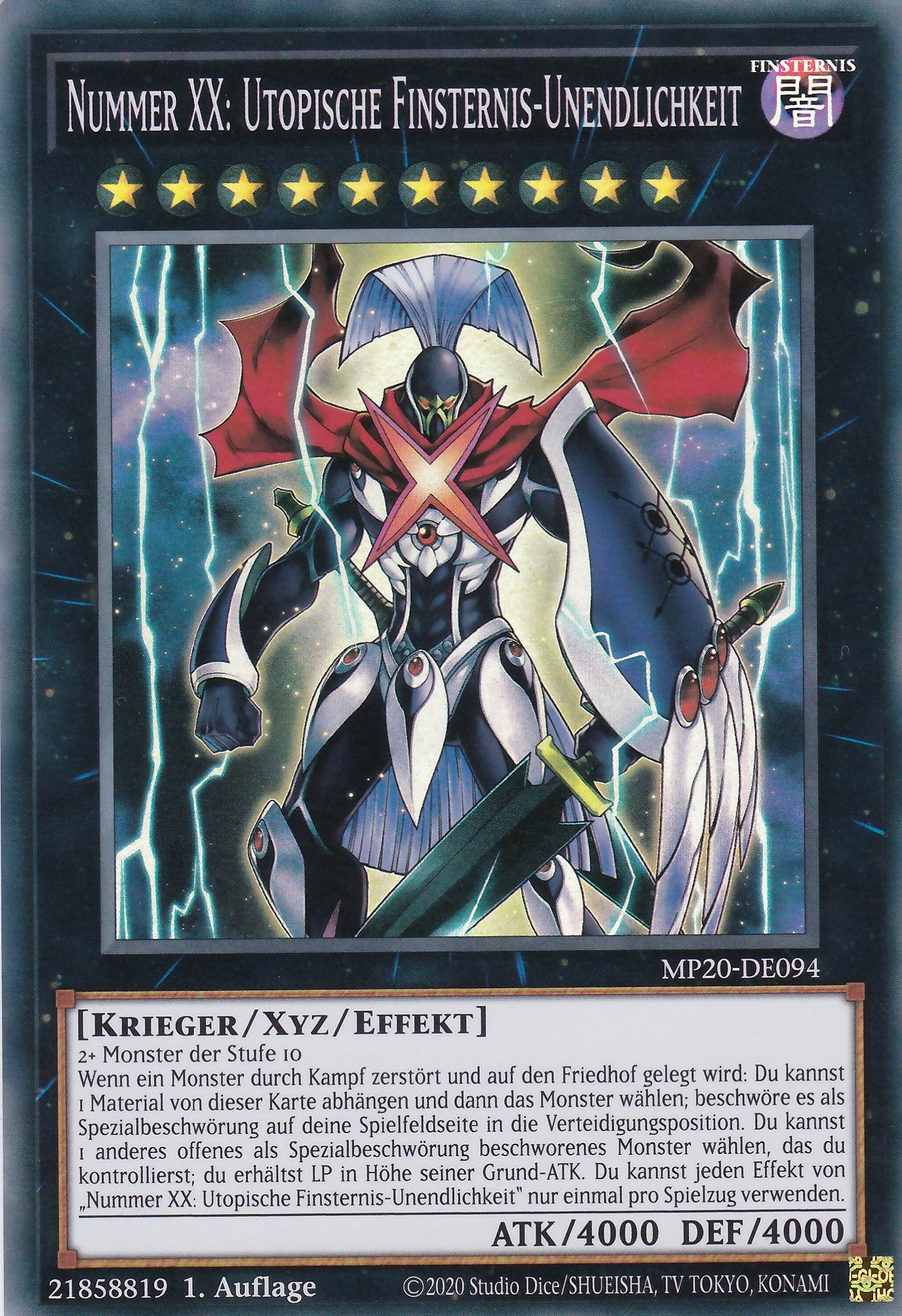 Nummer XX: Utopische Finsternis-Unendlichkeit - MP20-DE094 - Super Rare - Deutsch - 1. Auflage - 2113 Tin of Lost Memories Mega Pack