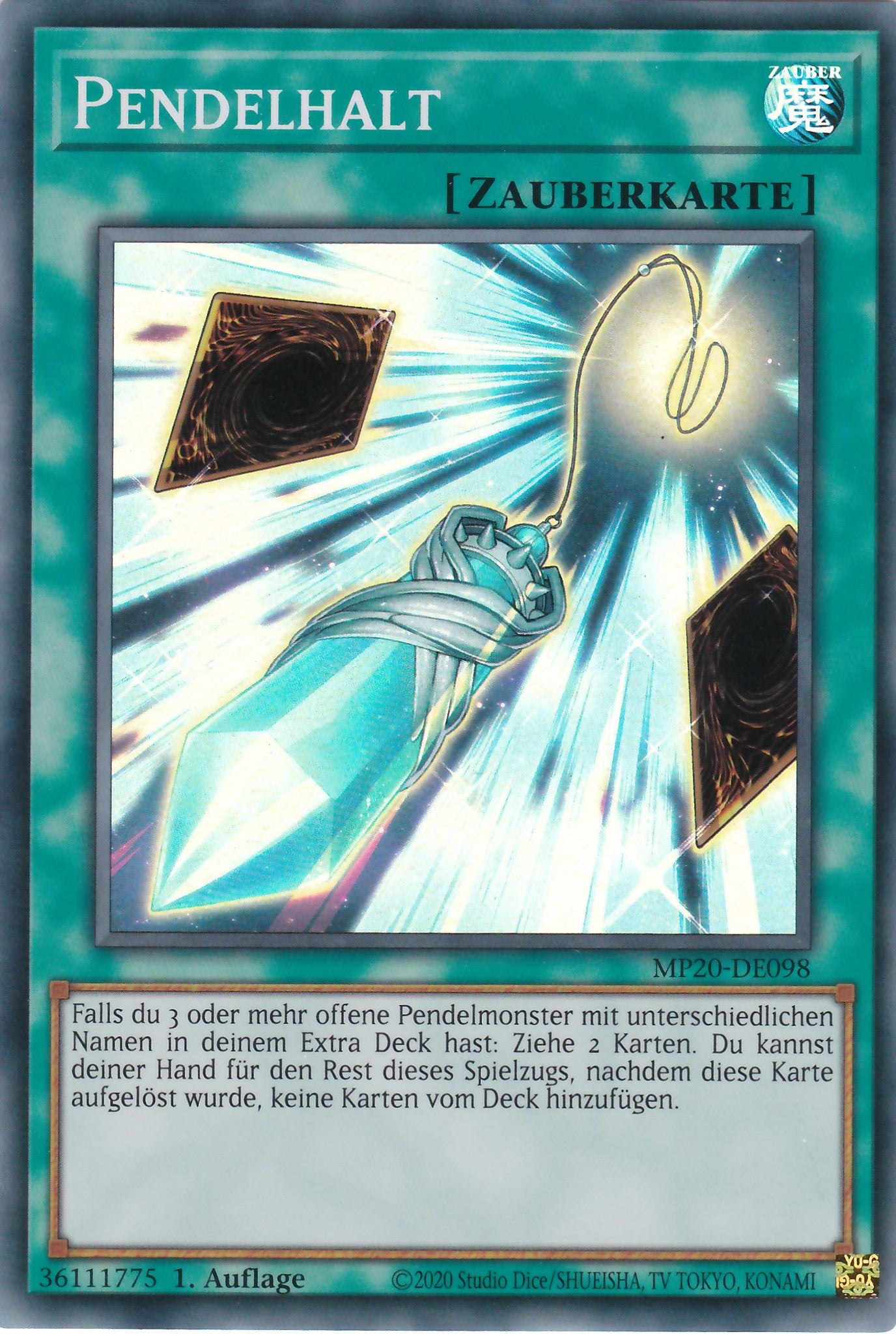 Pendelhalt - MP20-DE098 - Super Rare - Deutsch - 1. Auflage - 2117 Tin of Lost Memories Mega Pack