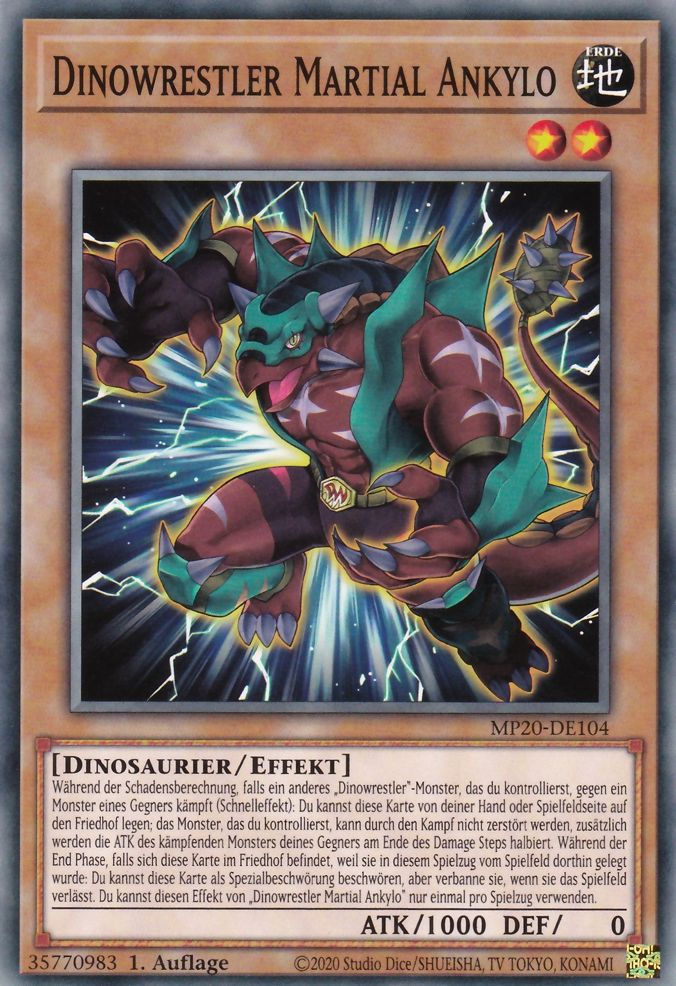 Dinowrestler Martial Ankylo - MP20-DE104 - Common - Deutsch - 1. Auflage - 2123 Tin of Lost Memories Mega Pack