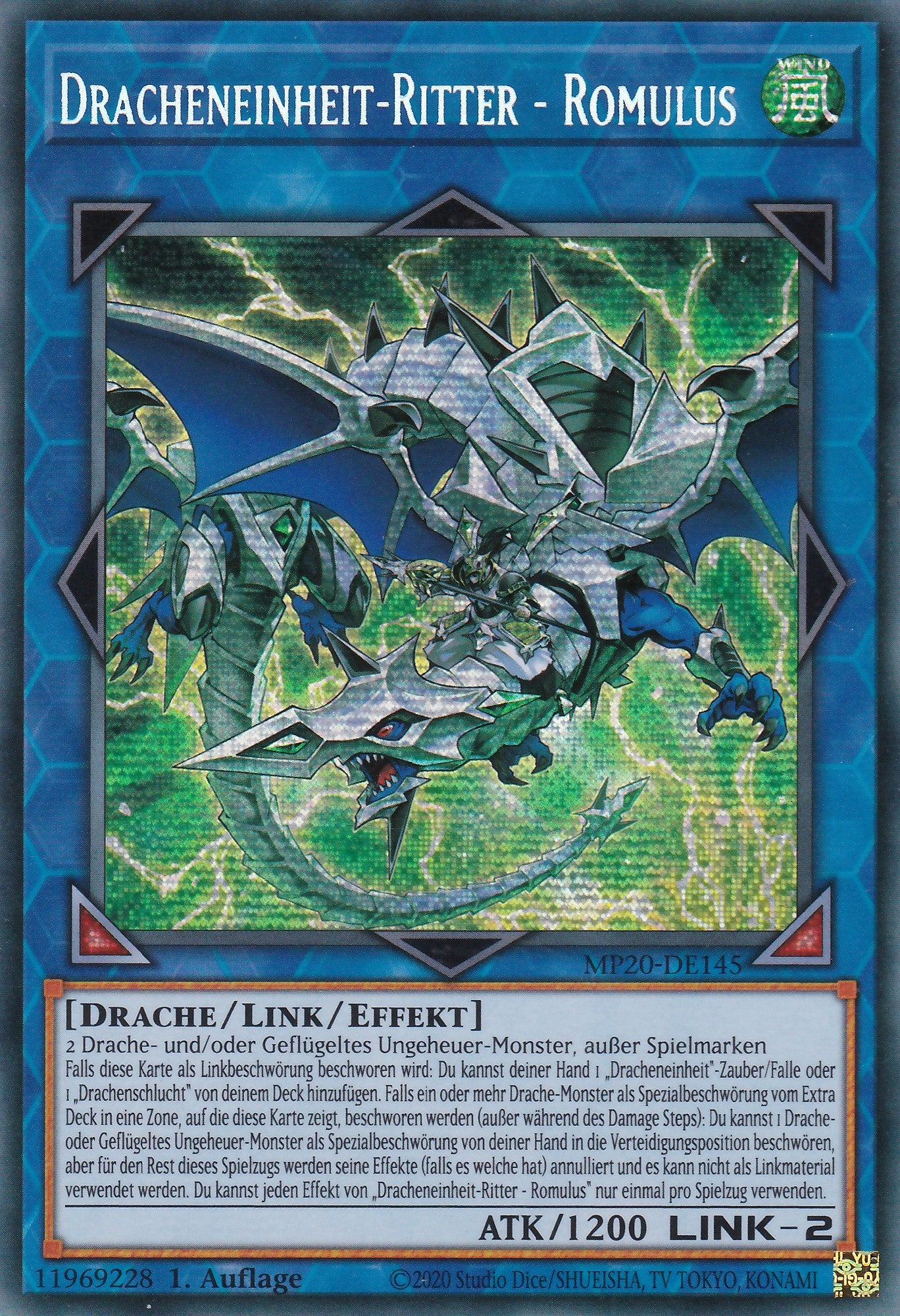 Dracheneinheit-Ritter - Romulus - MP20-DE145 - Prismatic Secret Rare - Deutsch - 1. Auflage - 2164 Tin of Lost Memories Mega Pack