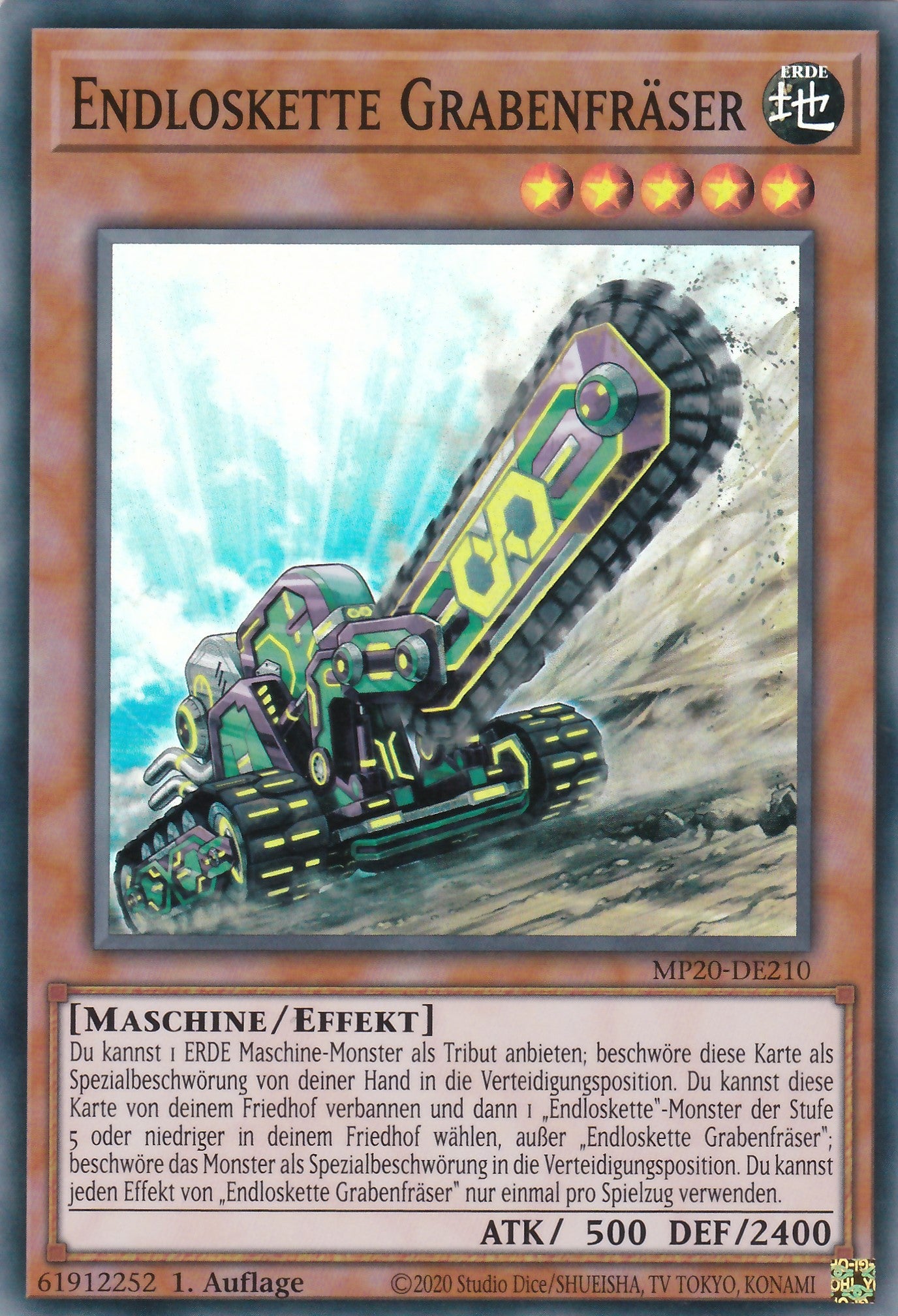 Endloskette Grabenfräser - MP20-DE210 - Super Rare - Deutsch - 1. Auflage - 2229 Tin of Lost Memories Mega Pack