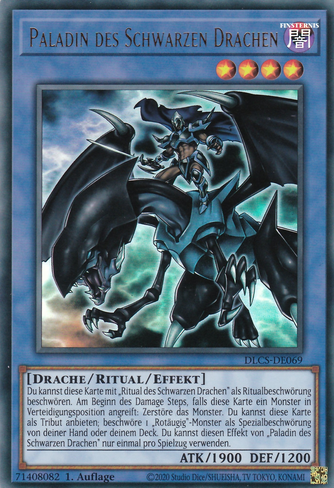 Paladin des Schwarzen Drachen - DLCS-DE069 - Ultra Rare - Deutsch - 1. Auflage - Dragons of Legend: The Complete Series