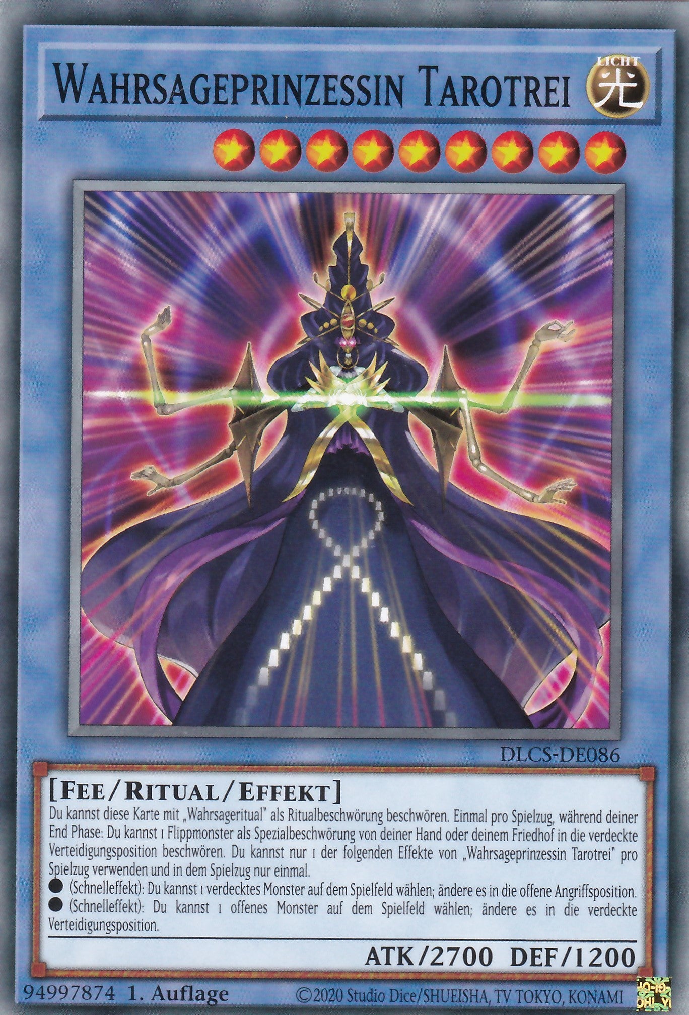 Yugioh Karte: Wahrsageprinzessin Tarotrei | Deutsch, Near Mint | Inkl. Fieldcenter