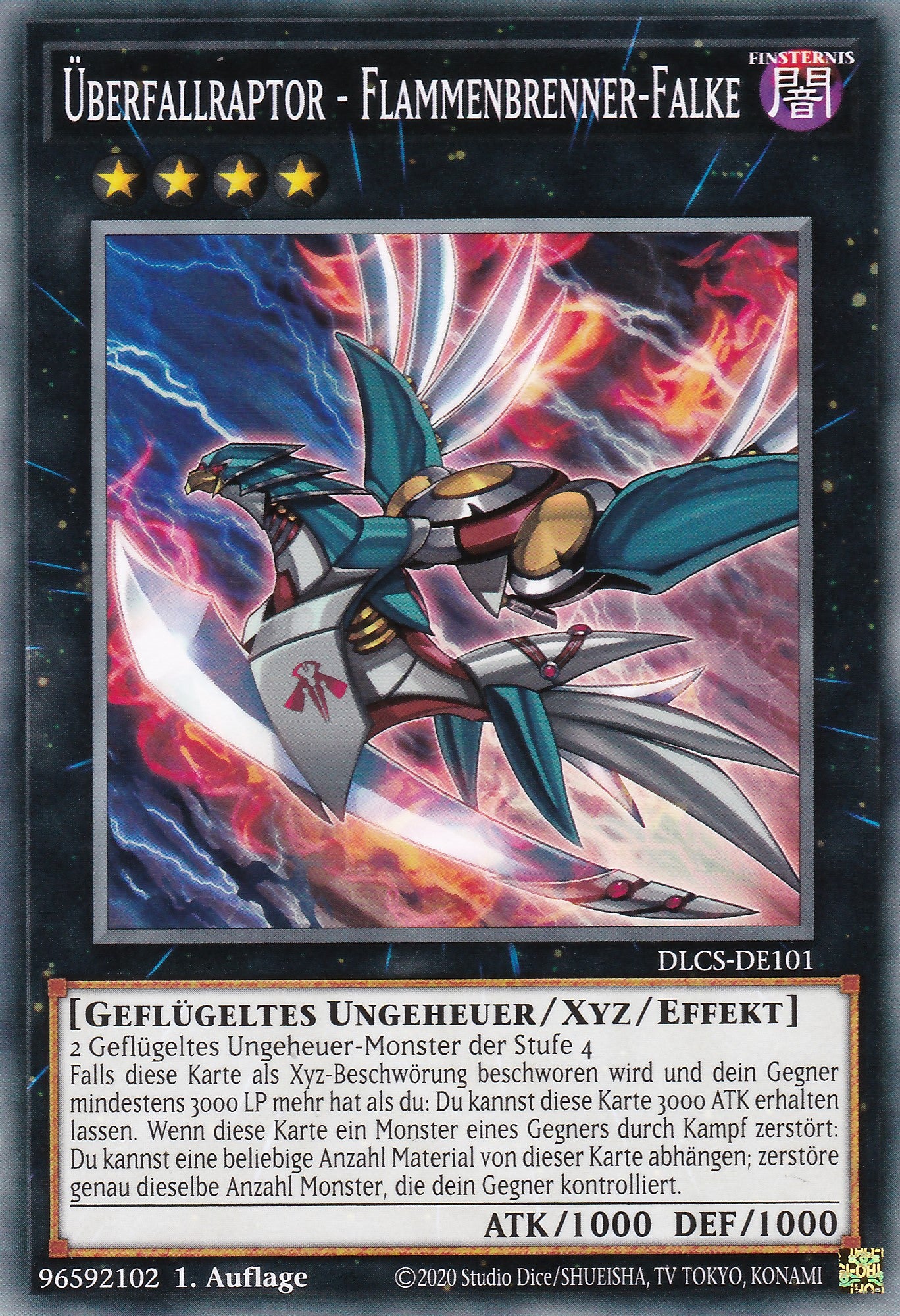 Überfallraptor – Flammenbrenner – Falke - DLCS-DE101 - Common - Deutsch - 1. Auflage - Dragons of Legend: The Complete Series